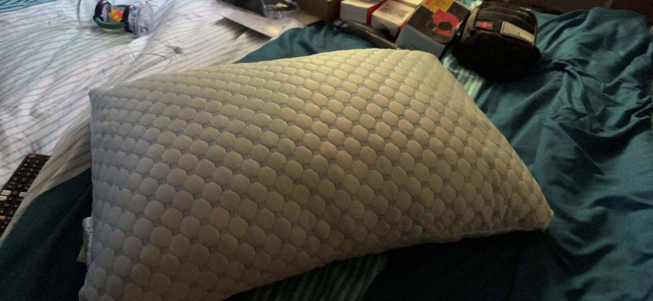 Nestl Cooling Body Pillow for Sleeping 1 Pack, Luxury Shredded Memory Foam Body Pillows, Adjustable Cold Gel Pillows for Hot Sleepers, Supportive Long Pillow for Bed Side Back Stomach Sleepers customer photo 1