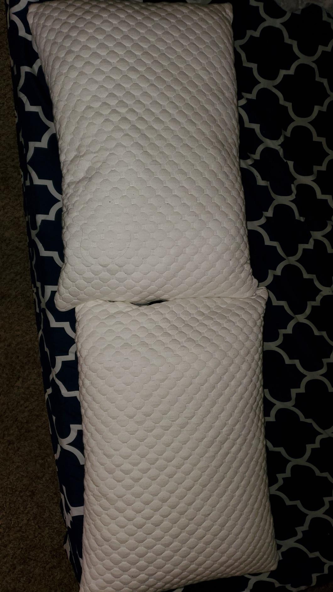 Nestl Cooling Body Pillow for Sleeping 1 Pack, Luxury Shredded Memory Foam Body Pillows, Adjustable Cold Gel Pillows for Hot Sleepers, Supportive Long Pillow for Bed Side Back Stomach Sleepers customer photo 2