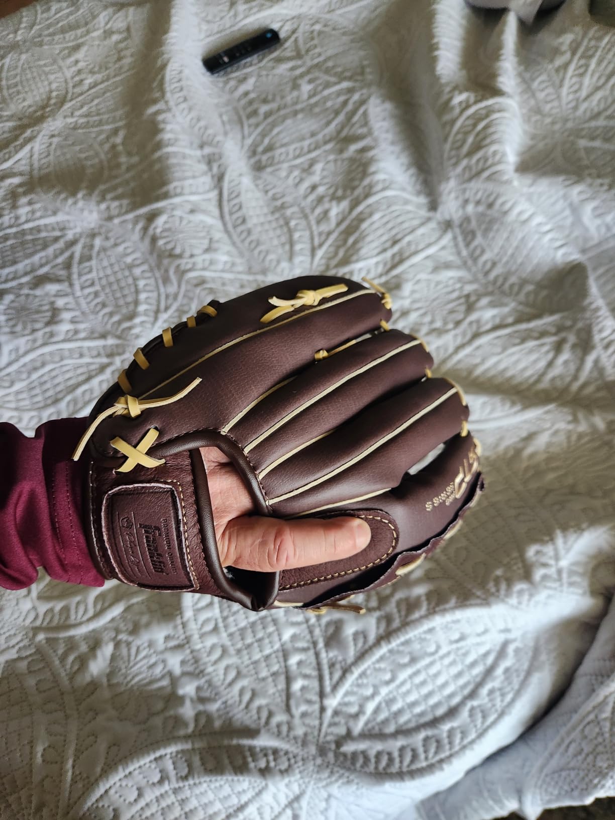 Franklin Sports Baseball Gloves - RTP Pro Adult + Kids Baseball Mitt - Outfield + Infield Gloves customer photo 1