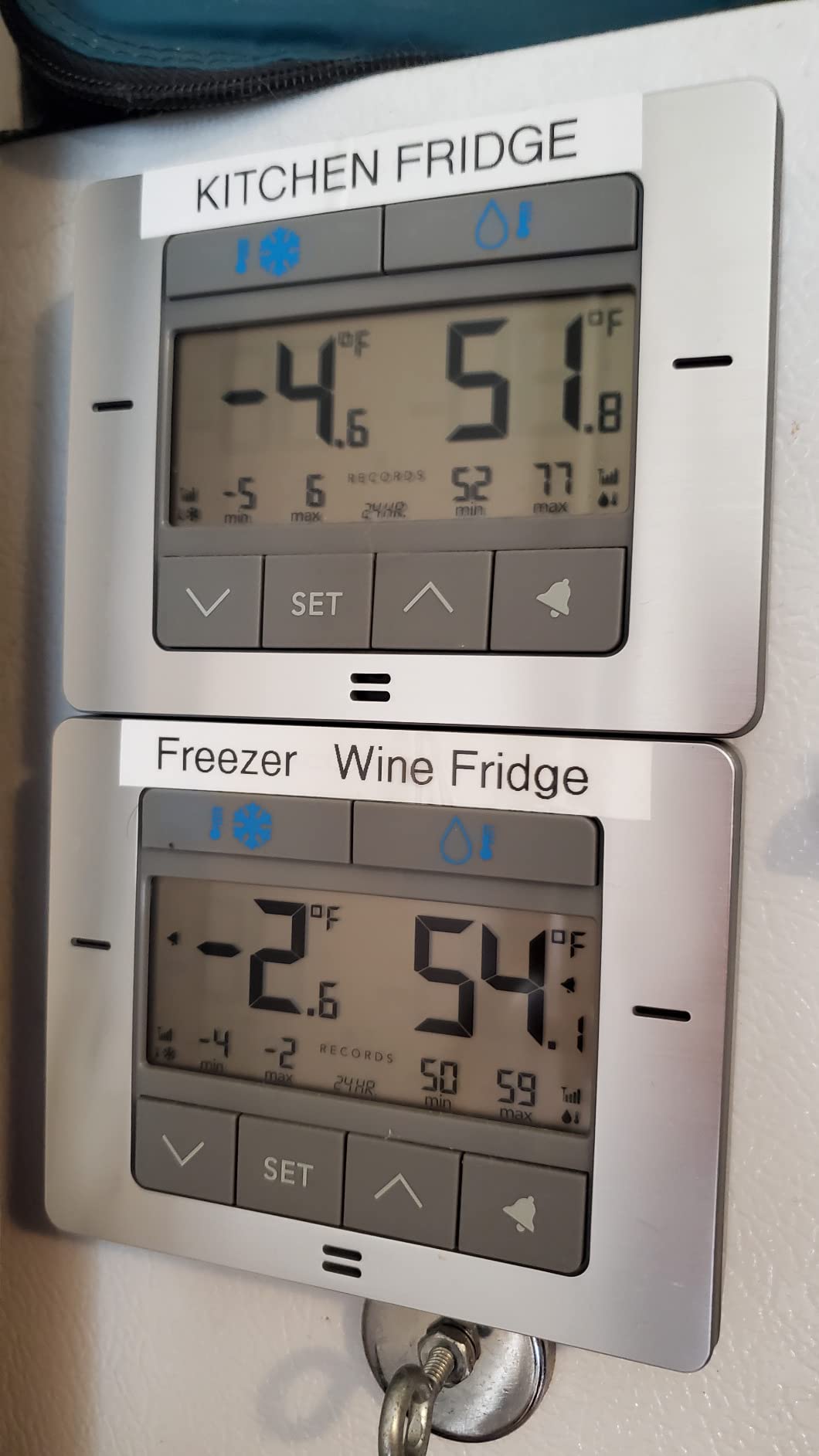 AcuRite Digital Wireless Fridge and Freezer Thermometer with Alarm, Max/Min Temperature for Home and Restaurants (00515M) 4.25