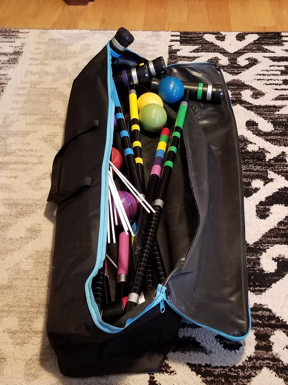 [6 Players] Premium Croquet Set for Families, BroWill Croquet Set with Carrying Bag for Yard Outdoor Lawn Backyard Games for Kids Adults All Ages, 35 Inch customer photo 2