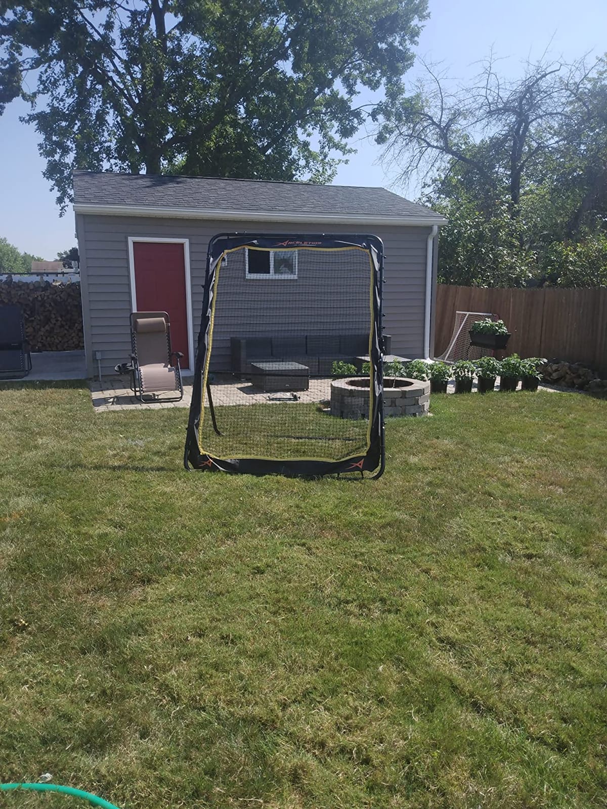 ACELETIQS Lacrosse Rebounder for Backyard 5x7 Feet Baseball Rebounder Volleyball Rebounder - Lacrosse Ball Pitchback, Throwback, Bounce Back Training Wall [Carry Bag Included] customer photo 2