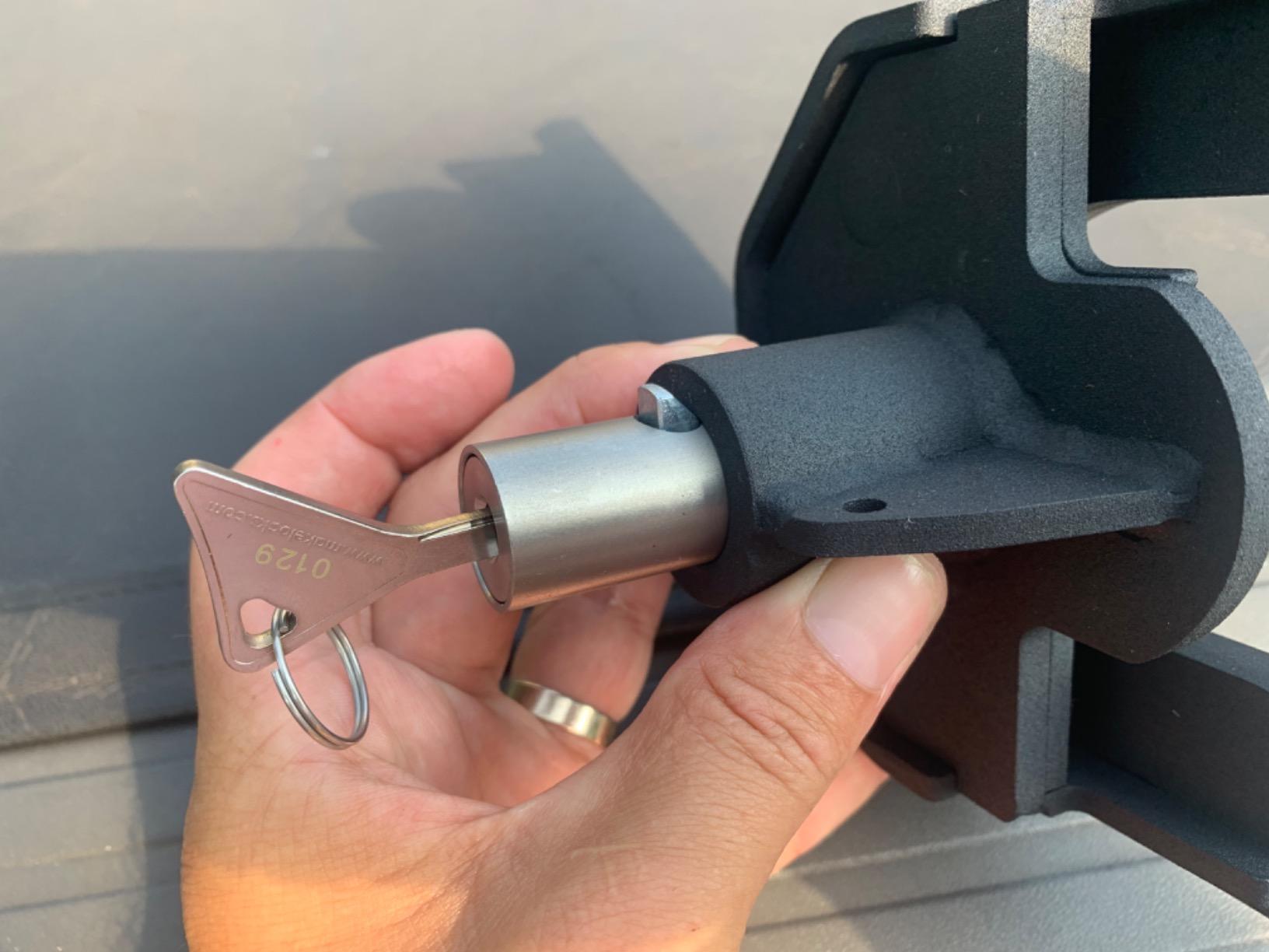 Proven Locks S175 Trailer Coupler Lock 2-Inch Heavy Duty Anti Theft Hitch Lock for Trailer Boat RV | Heavy-duty coupler protection, steel construction, fits trailer, boat and RV couplers for storage security. customer photo 2