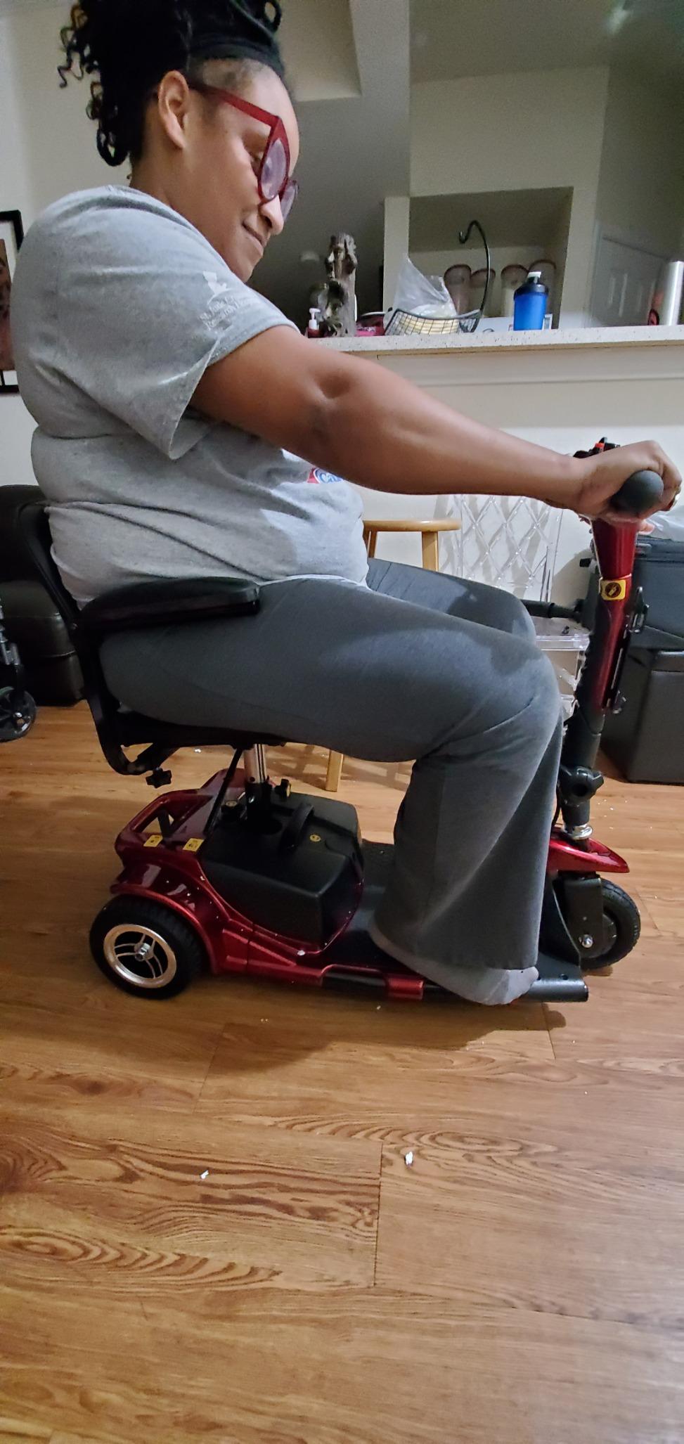Vive 3 Wheel Mobility Scooter - Electric Powered Mobile Wheelchair Device for Adults - Folding, Collapsible and Compact for Travel - Long Range Power Extended Battery with Charger and Basket Included customer photo 1