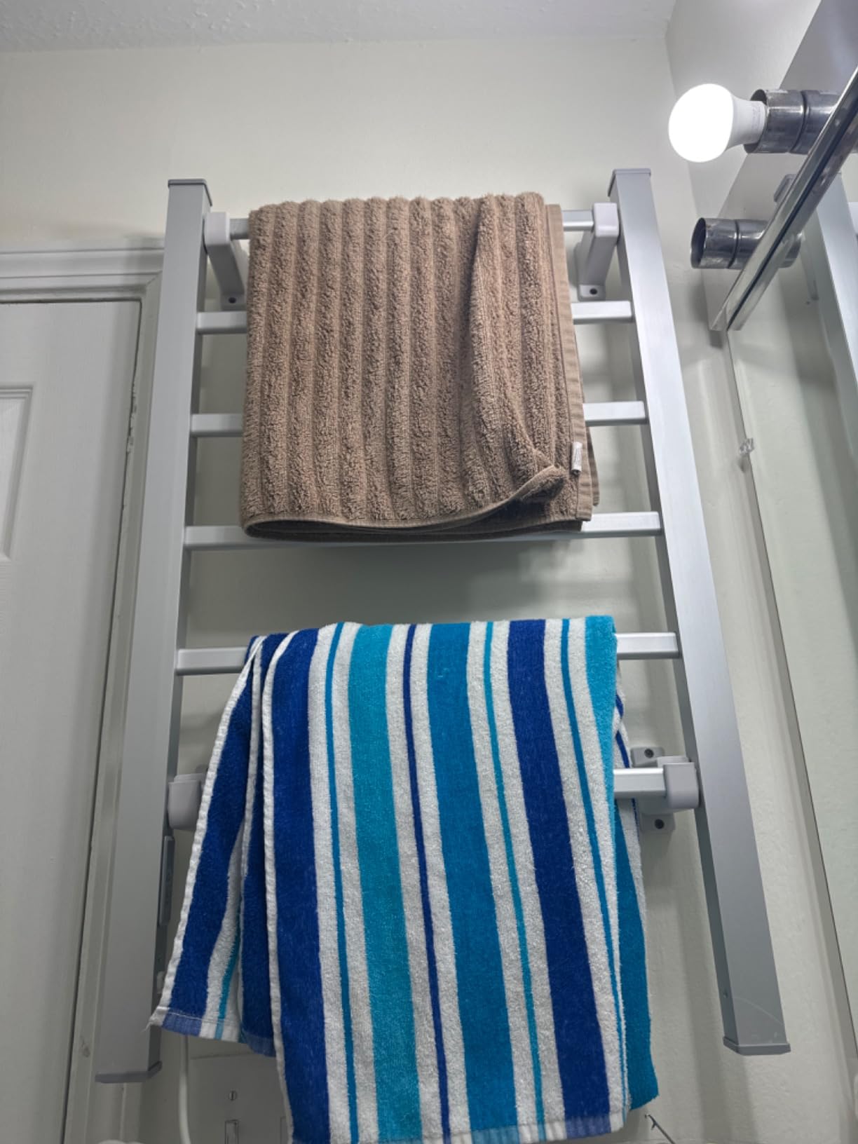PA002T Towel Warmer Drying Rack with Timer, Brushed Chrome Color customer photo 2