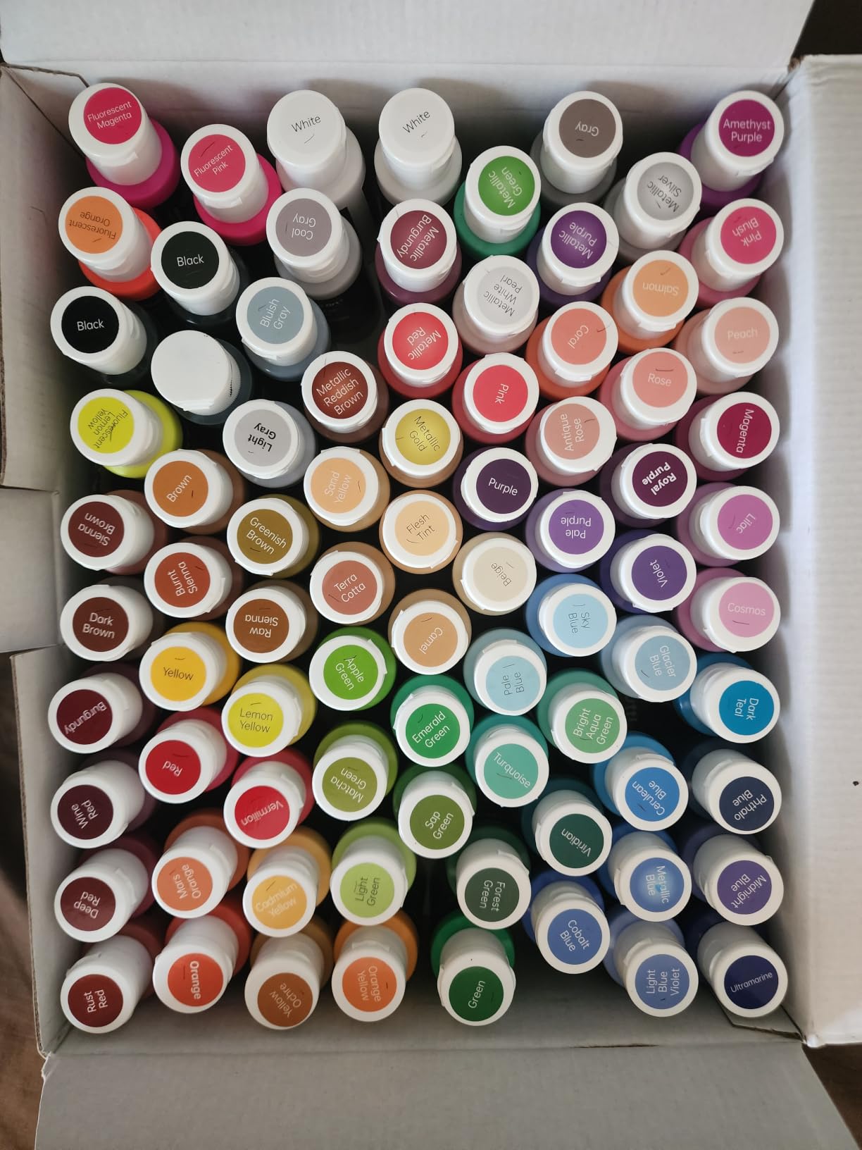 Shuttle Art Acrylic Paint, 36 Colors Acrylic Paint Set with Brushes & Palette, 2oz/60ml Bottles, Rich Pigments Non-toxic for Artists Kids & Adults, Painting on Canvas Rocks Ceramic Wood customer photo 1