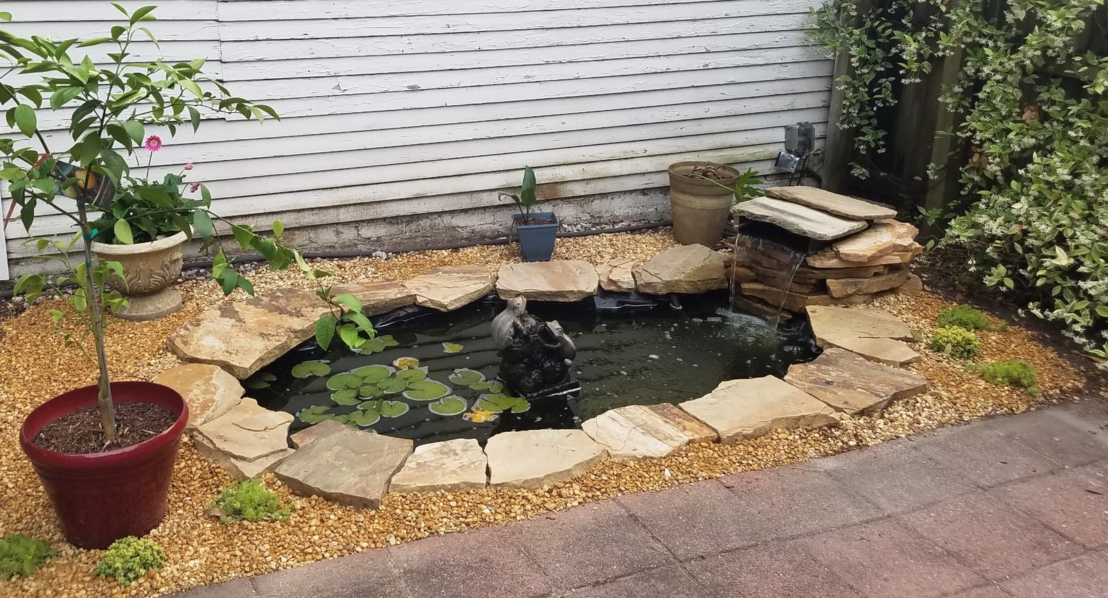 VIVOHOME 530GPH 42W All-in-One Pond Filter Pump Fountain System Kits | Multi-Stage Filtration, 33ft Power Cord, Waterfalls, Outdoor Water Features, Ponds Up to 920gallons customer photo 1