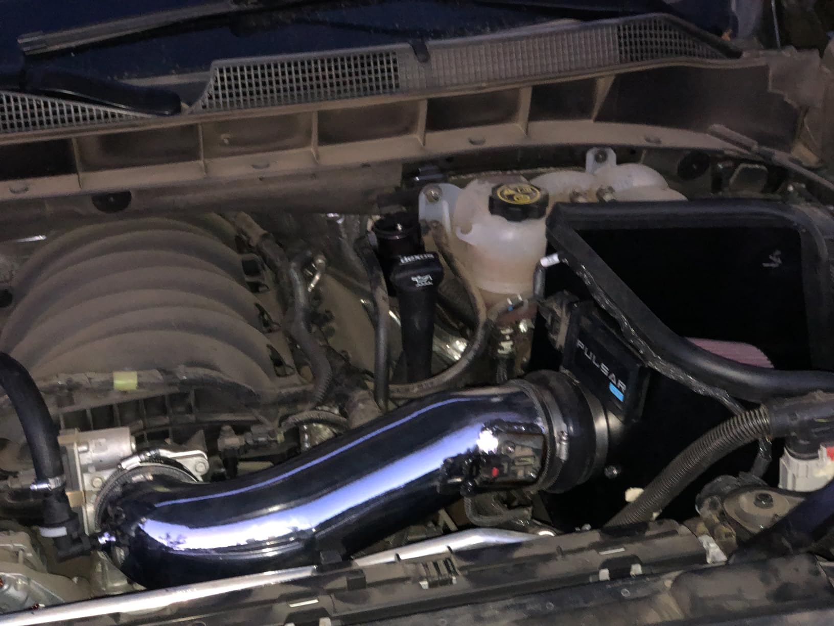 K&N Cold Air Intake System: High-Flow Air Filter, Increase Performance & Towing: Compatible with 2019-2026 Chevy/GMC/Cadillac Silverado 1500, Suburban, Tahoe, Sierra 1500, Yukon, Escalade, 77-3110KP customer photo 1