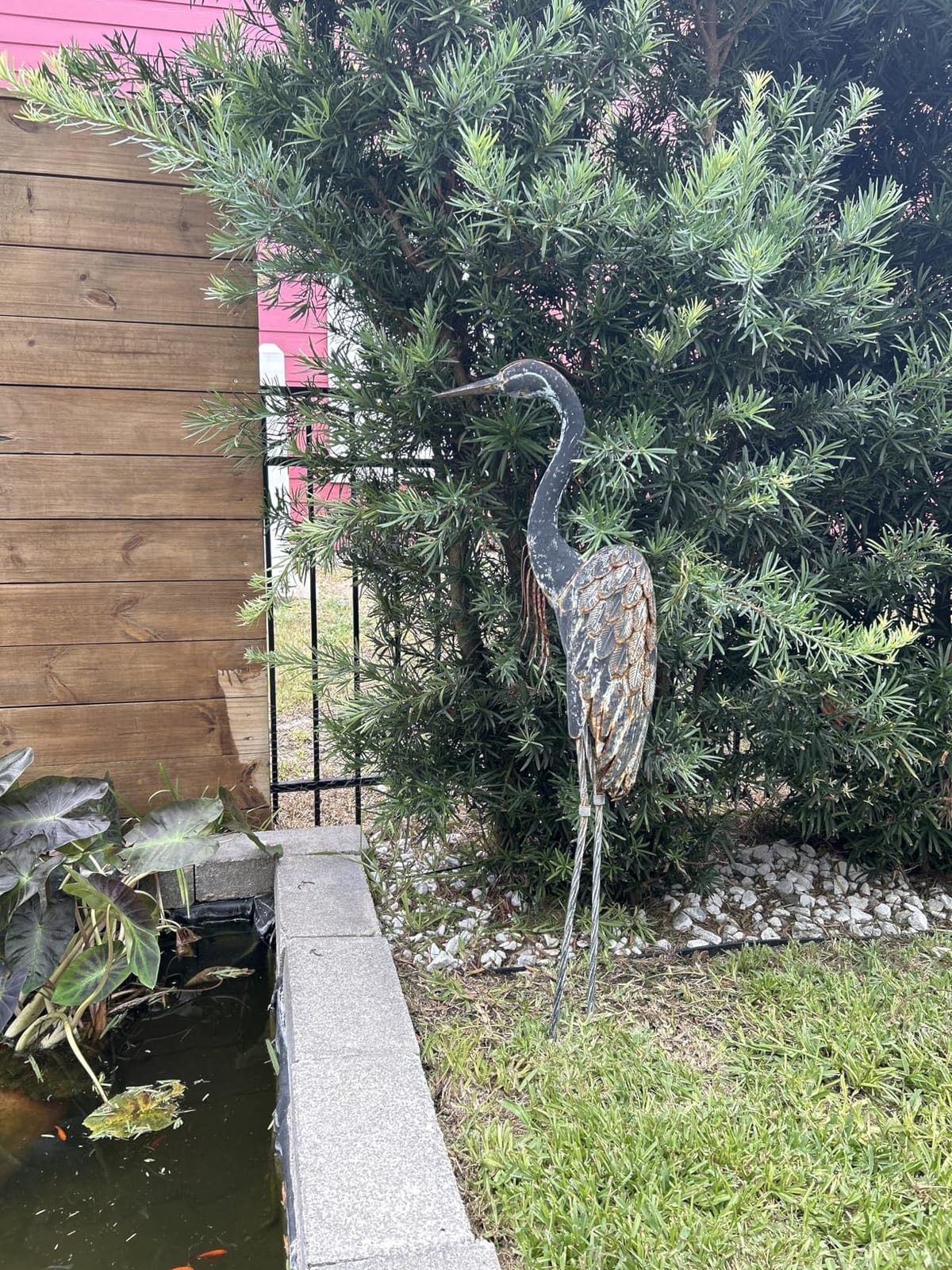 Kircust Garden Crane Statues, Standing Metal Patina Heron Decoy Weather-Resistant and Rustless Outdoor Statue, 42-46 Inch Bird Yard Art for Patio Lawn Pond, Set of 2 customer photo 1
