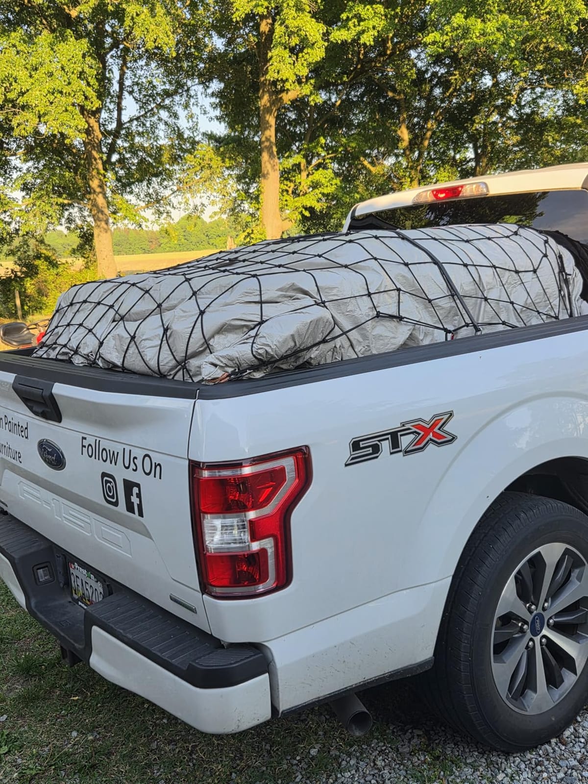 Cargo Net for Pickup Truck Bed - Truck Bed Net with 12 Metal Carabiners | Double thick heavy duty bungee mesh accessory with strap hooks 4'x6', stretches to 8'x12' customer photo 2