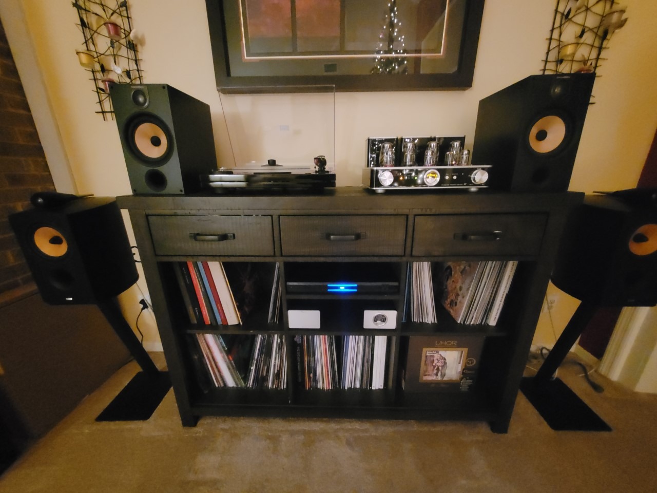 R8 KT88 x4 Tube Amplifier Hi-Fi Integrated Vacuum Tube Amp with Headphone Output KT88，EL34 Replaceable (Silver) customer photo 1