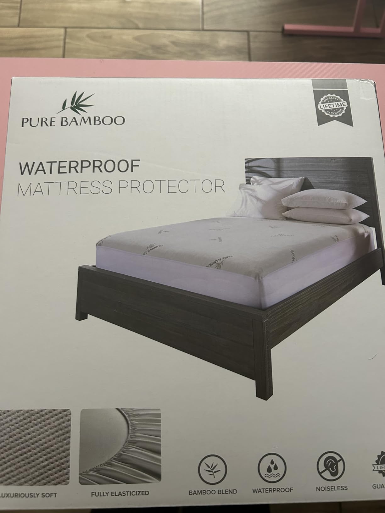 Queen Mattress Protector by PURE BAMBOO, Waterproof - Viscose Derived from Bamboo, Breathable, Noiseless Mattress Cover Protects Against Moisture, Spills, Stains (Queen) customer photo 1