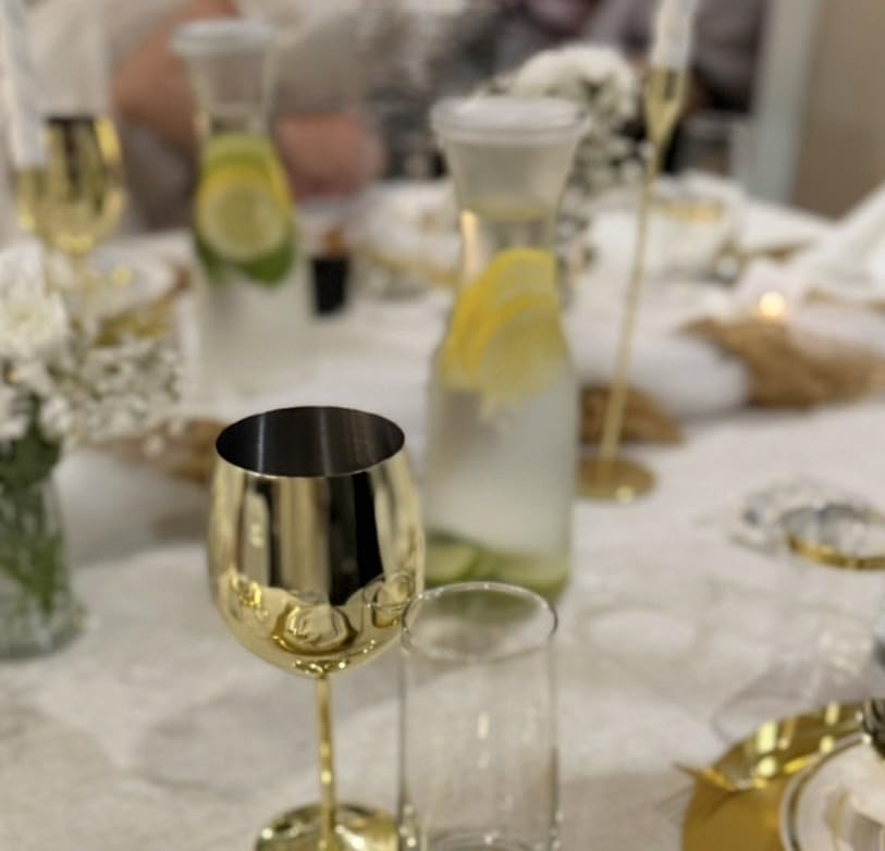 KooK Glass Carafe, Mimosa Bar Supplies, Carafe Pitchers with Lid, Set of 3, Glass Water Pitcher, Drink Dispensers for Parties, Tea, Wine, and Juice, Plastic Lids, Dishwasher Safe, 35 oz customer photo 2