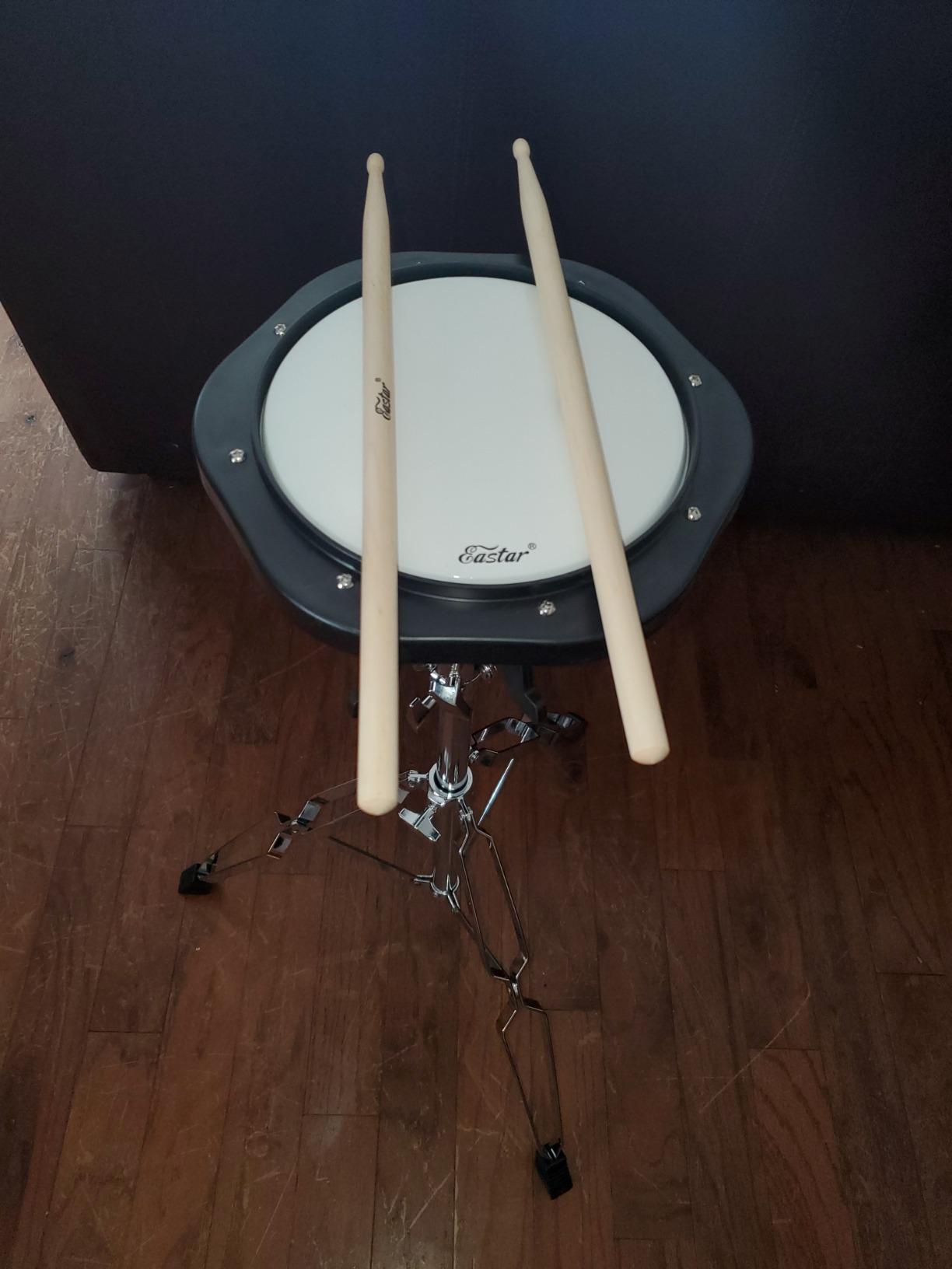 Eastar Advanced 32 Note Glockenspiel Xylophone Bell Kit Beginner Students, Percussion Kit with 8'' Drum Practice Pad, Adjustable Stand, Glockenspiel Stick, Drum Sticks and Carrying Bag customer photo 2