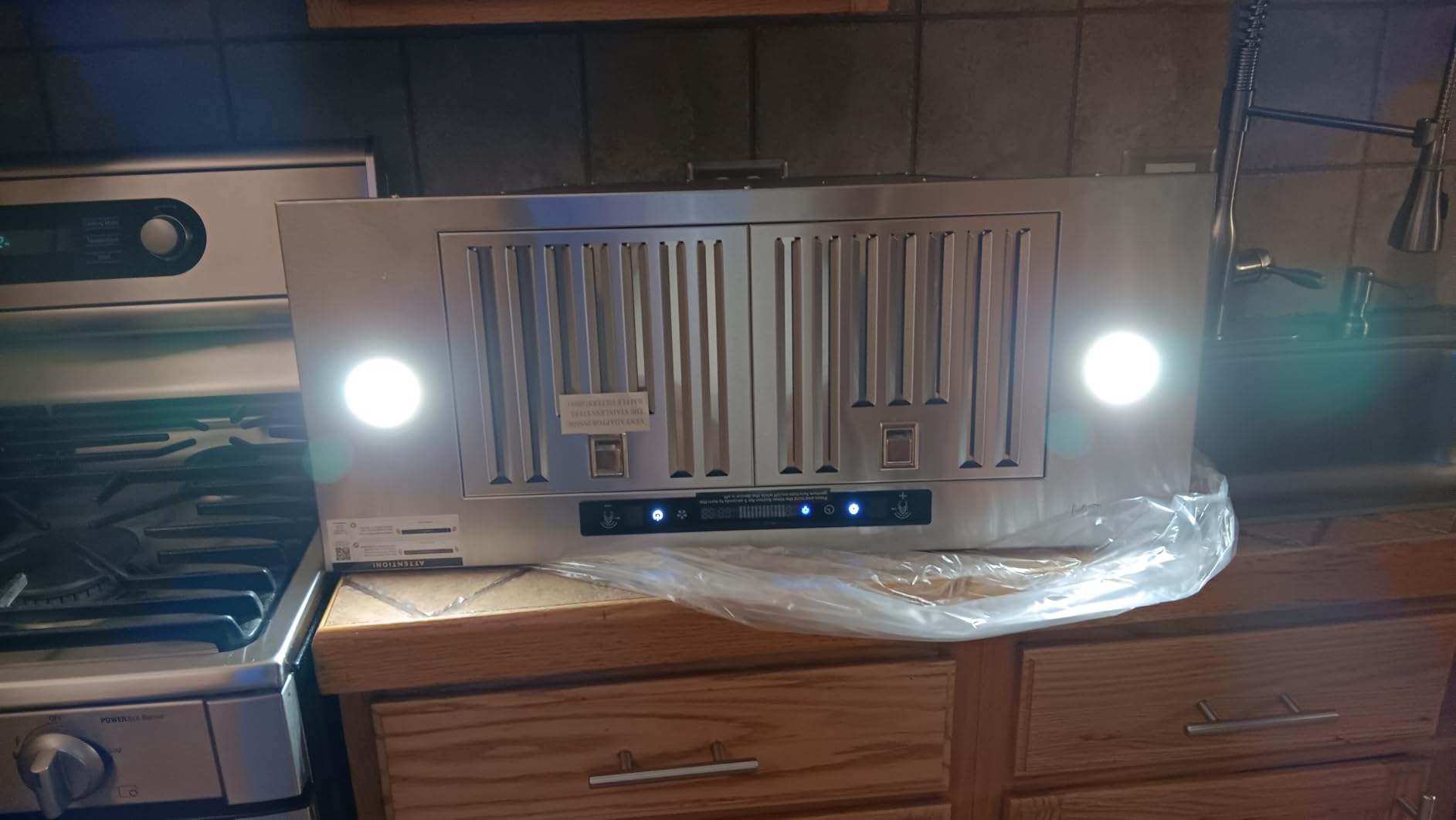 IKTCH 36 inch Insert Range Hood 900 CFM, Ducted/Ductless Vent Hood | Stainless Steel Built-in Kitchen Vent Hood with 4 Speed Gesture Sensing&Touch Control Panel customer photo 1