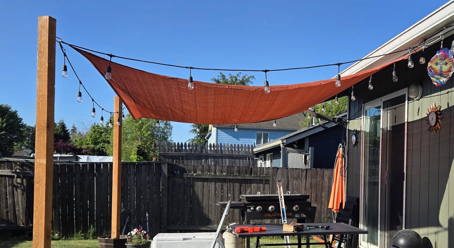 Artpuch Sun Shade Sail 16'x20' Sand Rectangle | Curved Edged, Commercial Grade 185GSM, Permeable Sunshade, Outdoor Canopy for Deck, Backyard, Patio customer photo 2