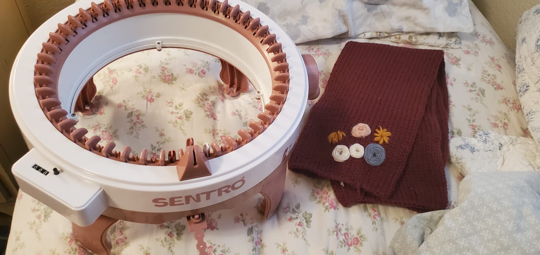 SENTRO 48 Needles Knitting Machine with Electric Adapter, Smart Weaving Loom customer photo 1
