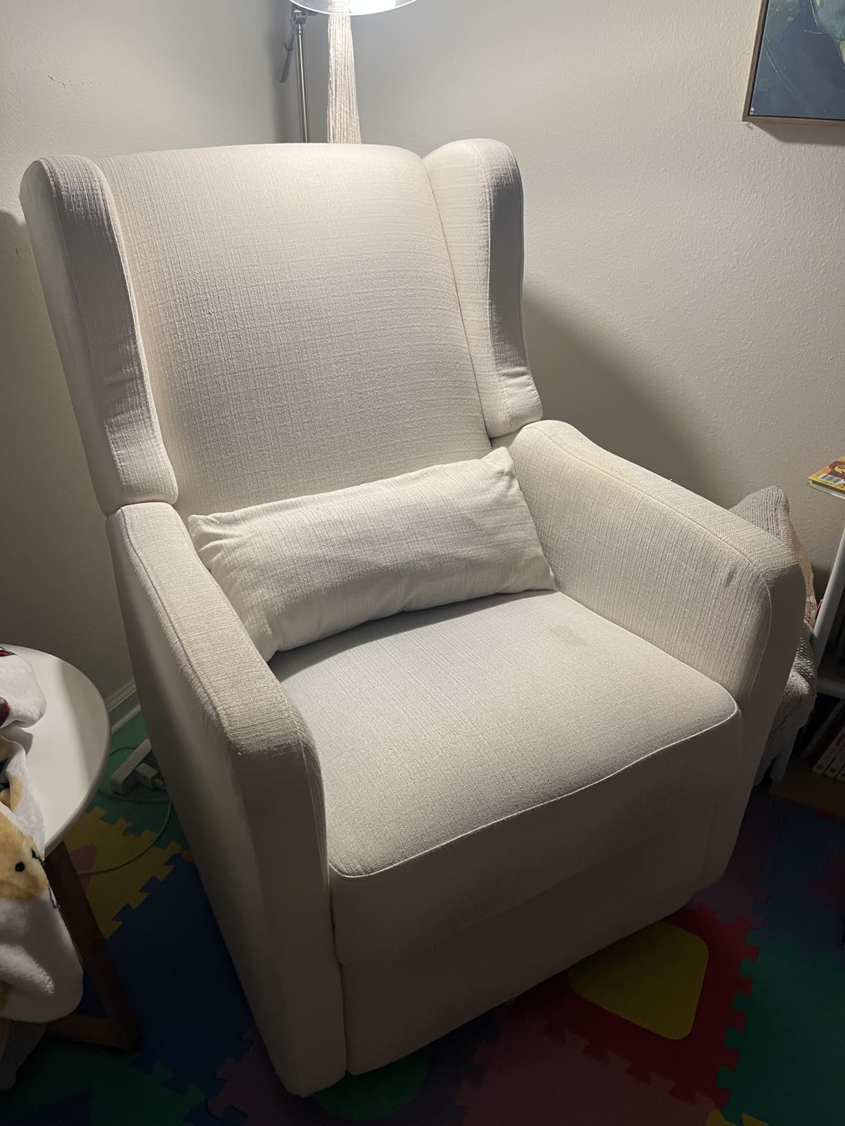 Carter's by DaVinci Arlo Recliner, Cozy Cream | Glider Recliner Nursery Chair w/ 360° Swivel - GREENGUARD Gold & FSC Certified Glider Rocking Chair customer photo 2