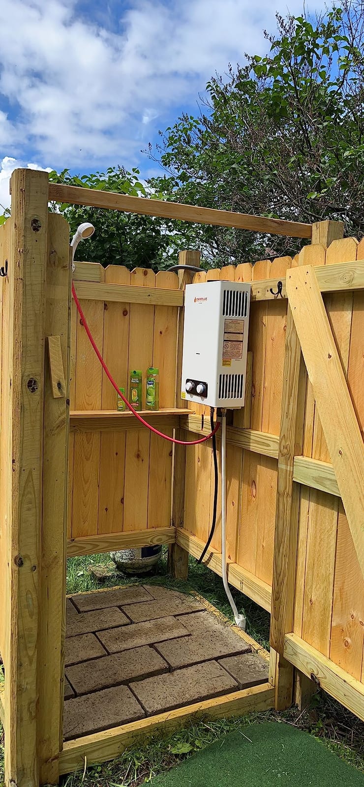 CAMPLUX 2.64 GPM Tankless Propane Water Heater, Portable Water Heater Outdoor with Overheating Protection, for Camping, Cabins, Barns, Easy Installation, 68,000 BTU, BD264 customer photo 1