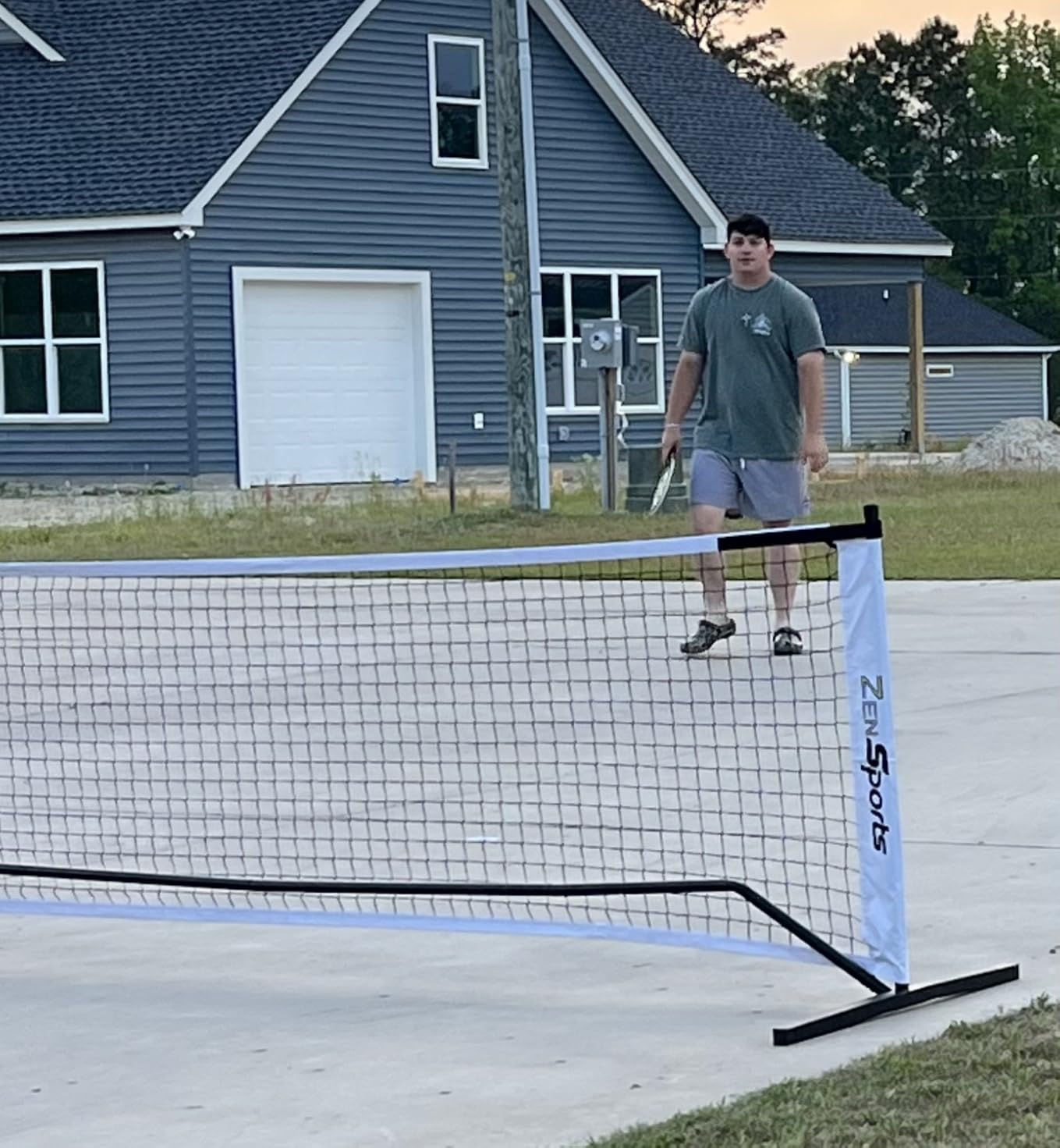 ZENY Portable Pickleball Net Set System with Metal Frame and 22FT Regulation Size Pickball Net with Carry Bag for Backyard, Driveways, Outdoor Game customer photo 1