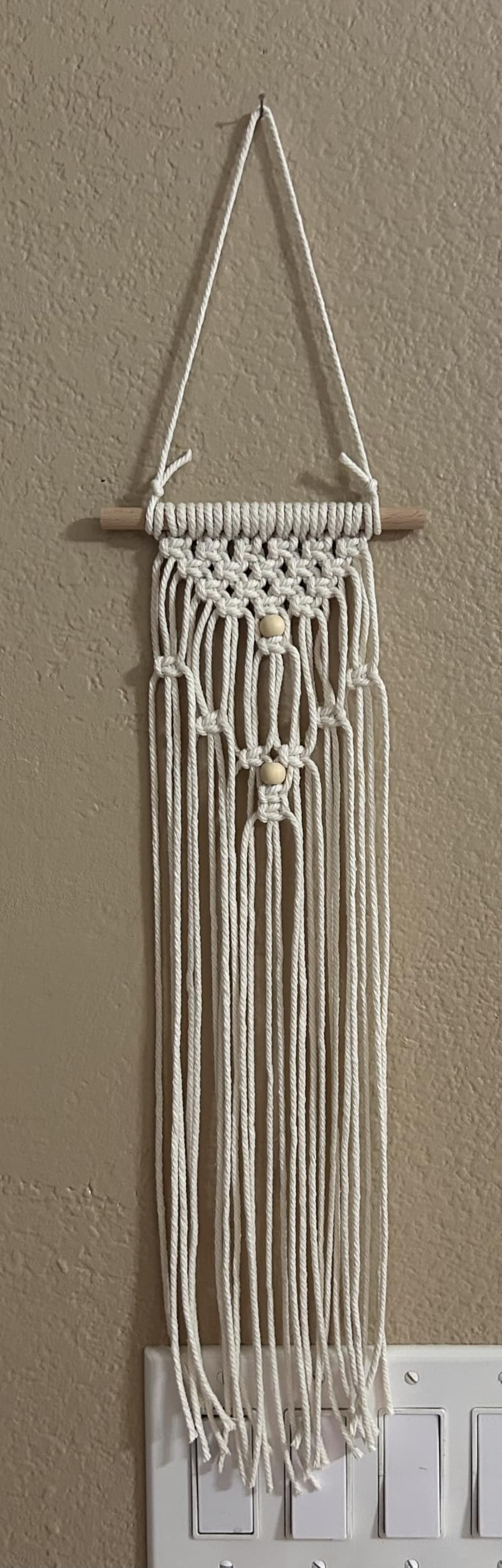 Easy Macrame Kits for Adults Beginners with Instruction Book | Supplier Wood Beads,Rings,Wooden Dowel for Macrame Plant Hangers ,Boho Wall Hanging for Starters Christmas Crafts for Adults customer photo 1