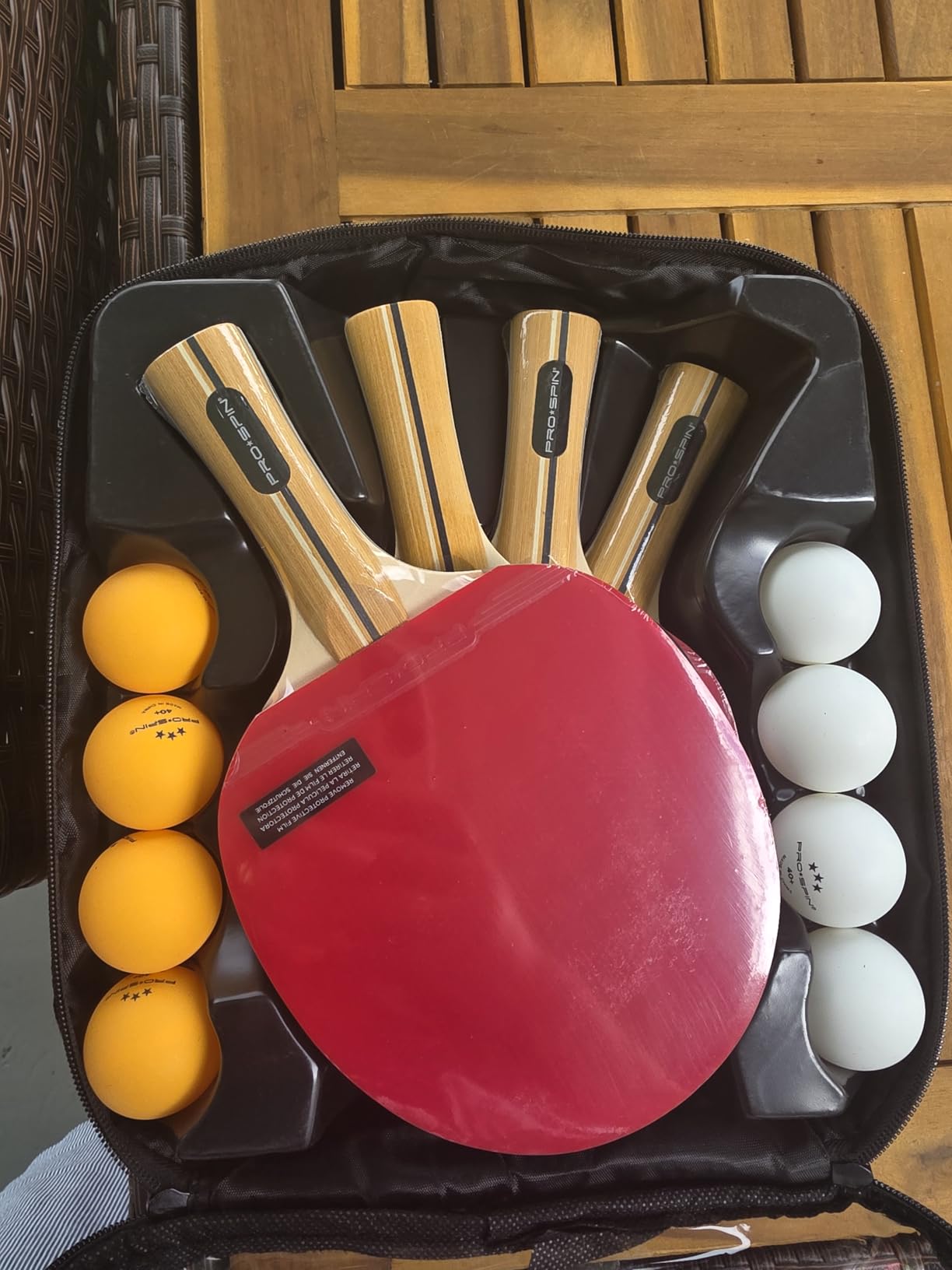 PRO-SPIN Ping Pong Paddles - High-Performance Set with Premium Table Tennis Rackets, 3-Star Ping Pong Balls, Compact Storage Case | Professional Quality Ping Pong Paddle Set customer photo 1