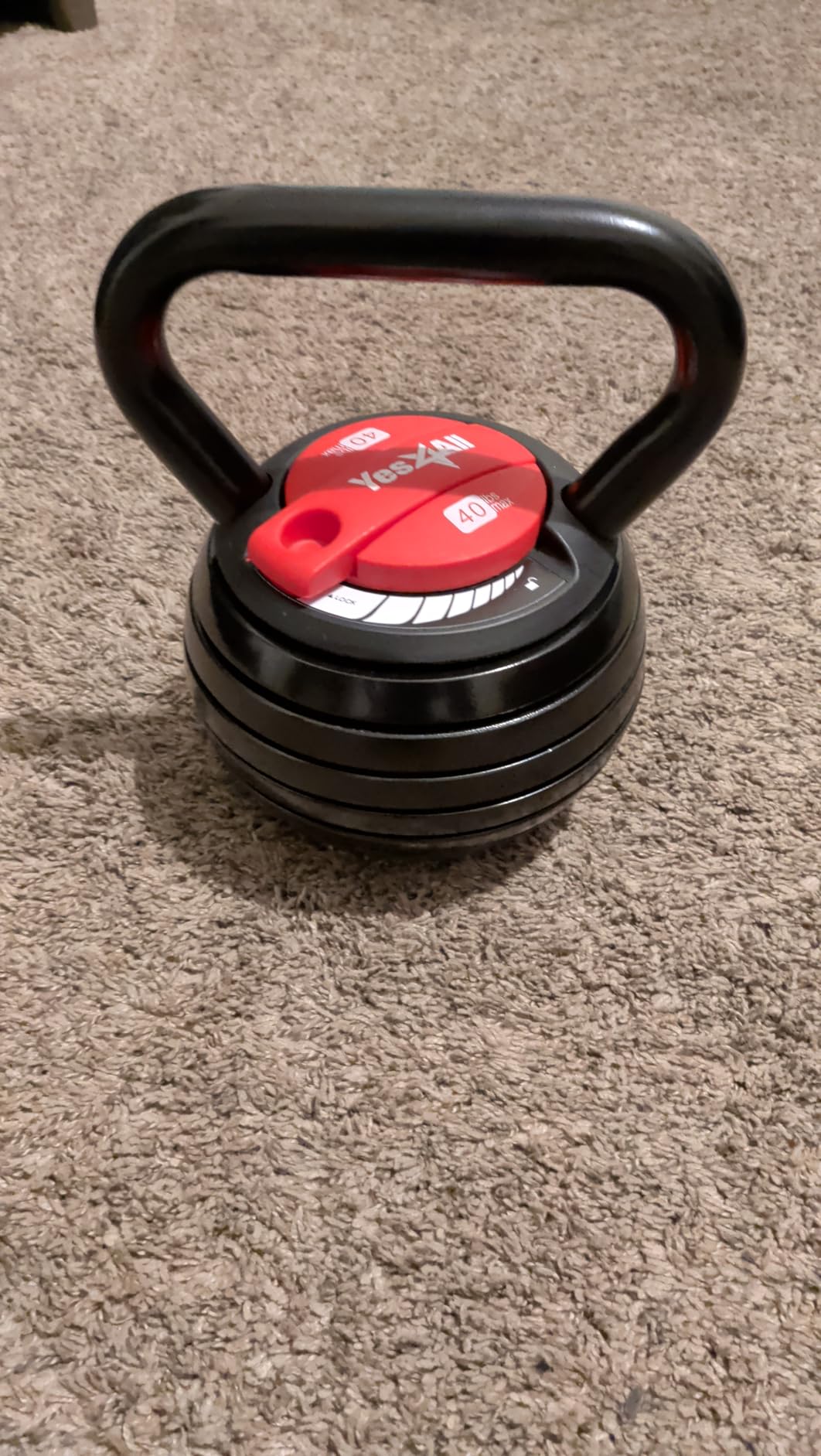 Yes4All Adjustable Kettlebell Set, 20-40 LB Weight Set, Solid Cast Iron Handle with Spacer Disks & Secure Lock customer photo 1