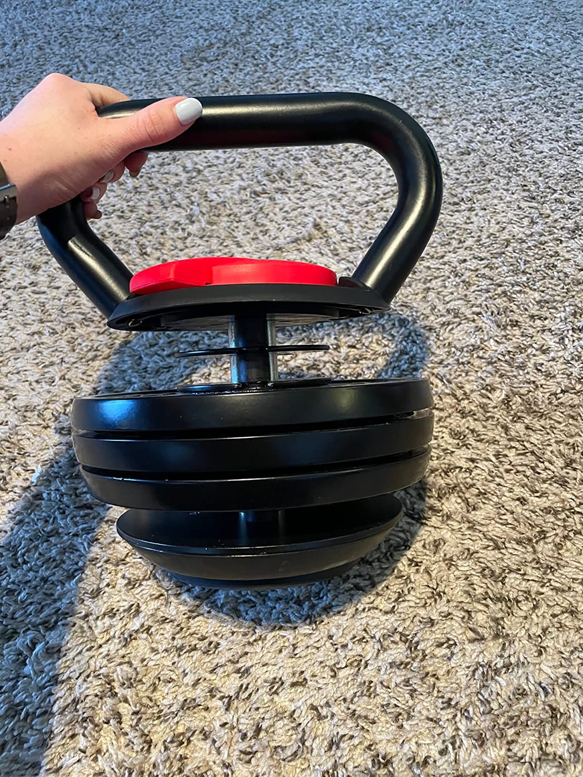 Yes4All Adjustable Kettlebell Set, 20-40 LB Weight Set, Solid Cast Iron Handle with Spacer Disks & Secure Lock customer photo 2