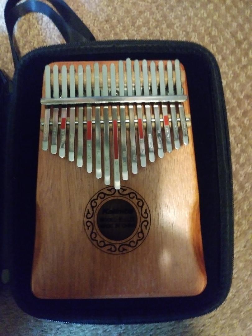 MIFOGE 17Keys Kalimba Thumb Piano with Hard Case Mahogany | Beginner-friendly finger piano easy to learn portable musical instrument with study guide, gift for beginners toddlers childs customer photo 2