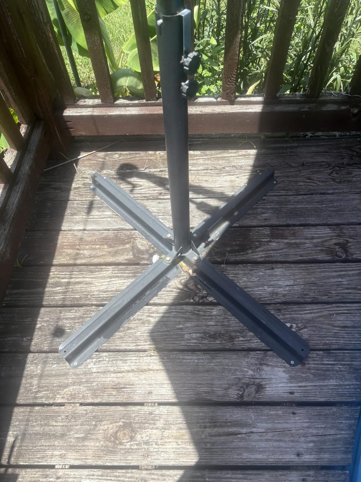Best Choice Products 10ft Offset Cantilever Hanging Market Patio Umbrella, 8 Sturdy Ribs, Easy Adjustment - Sky Blue customer photo 2