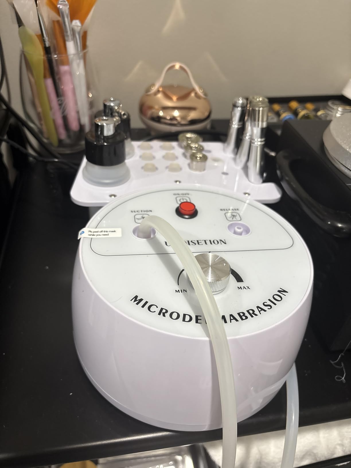 UNOISETION Diamond Microdermabrasion Machine Professional, 3 in 1 Dermabrasion Facial Peeling Skin Care Device for Salon Personal Home Use customer photo 2