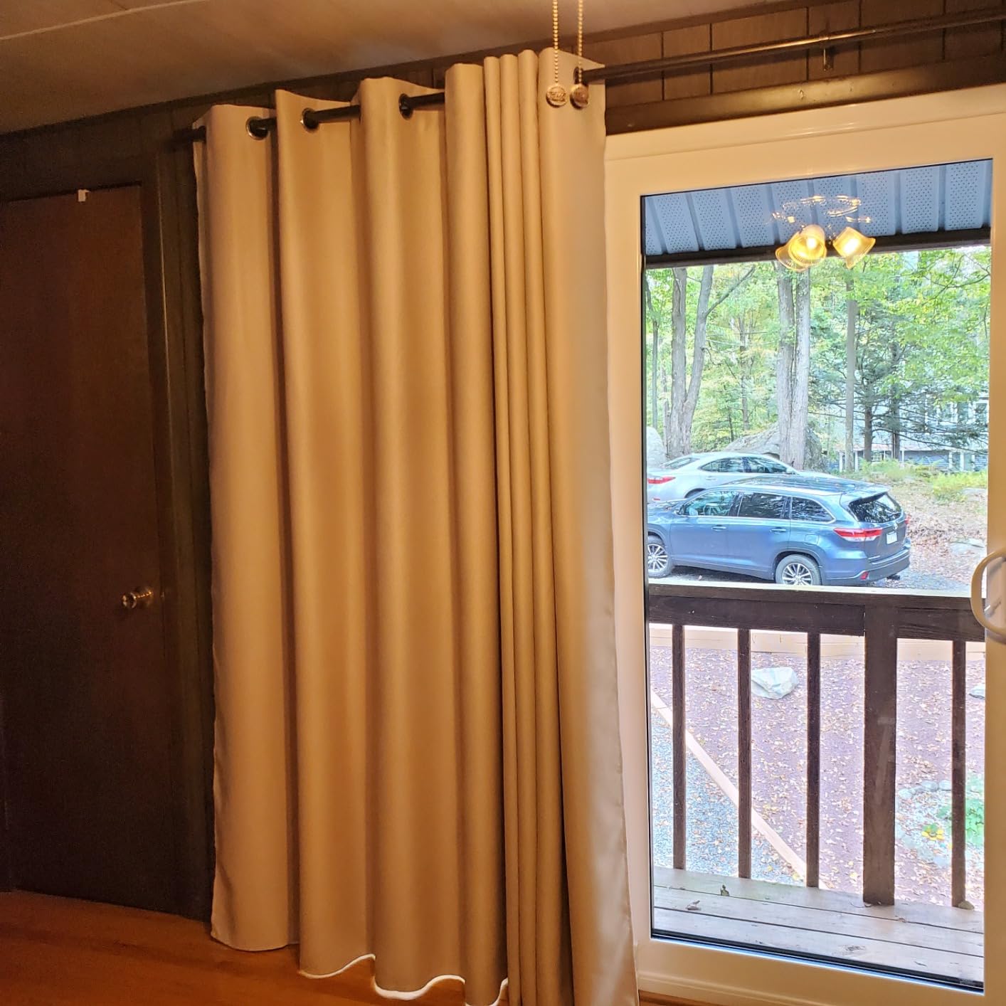 NICETOWN Bedroom Blackout Curtain Panel - (120 inches by 84 inch, Grey, 1 PC) Energy Saving Thermal Insulated Grommet Blackout Drapery for Patio, Room Divider Curtain customer photo 1