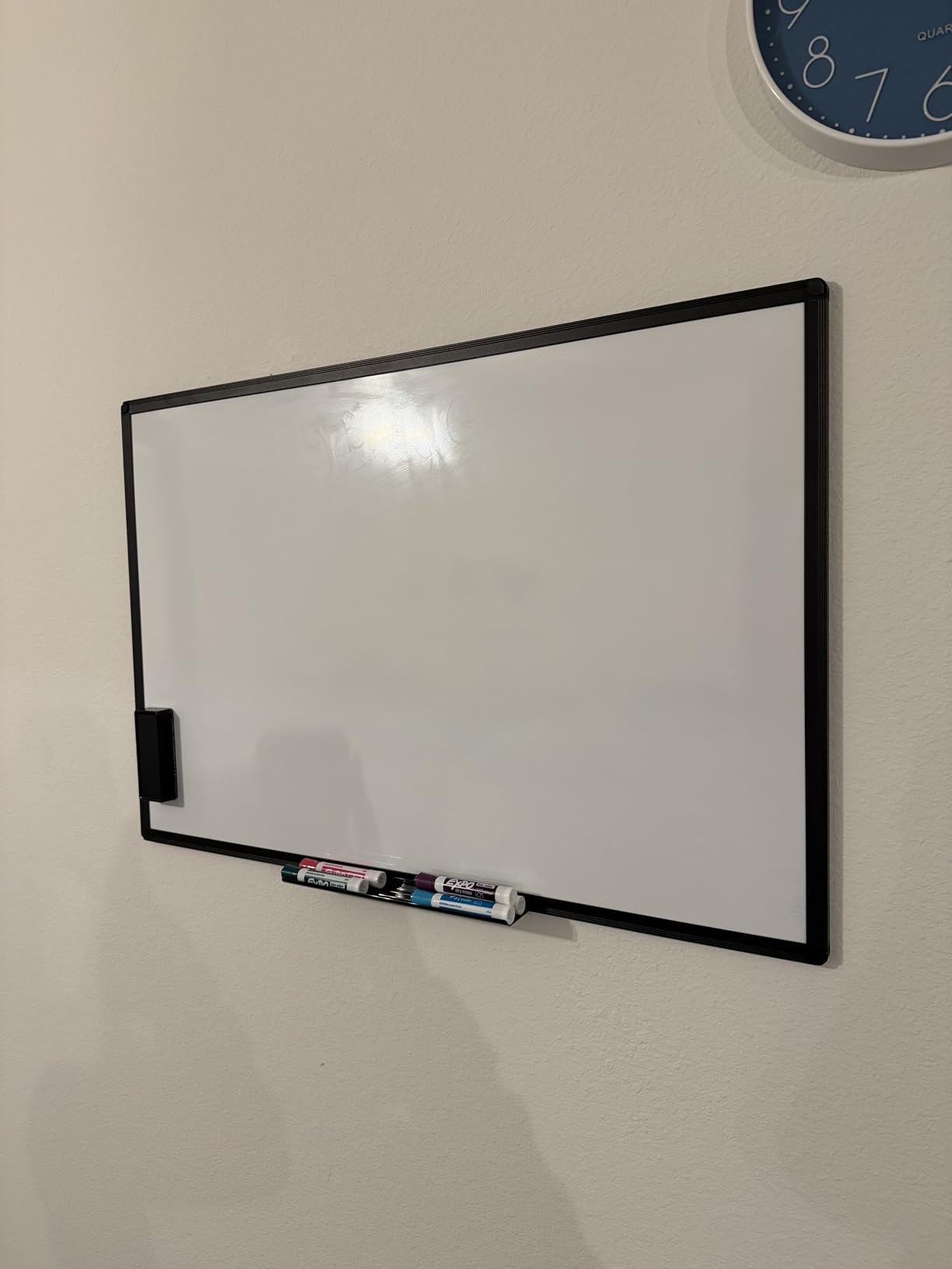 VIZ-PRO Magnetic Dry Erase White Board, 36 X 24 Inches, Black Aluminium Frame | Wall Mounted Whiteboard with Marker Tray, 3' x 2', for School Office and Home customer photo 2