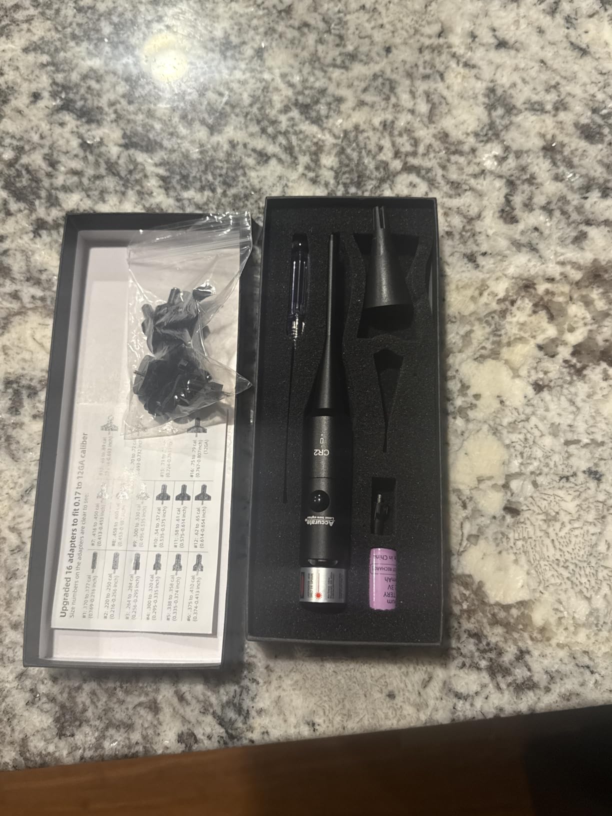 EZshoot Bore Sight Kit Bright Green or Red Dot BoreSighter with Big Button Switch for .17 to 12GA Caliber customer photo 1