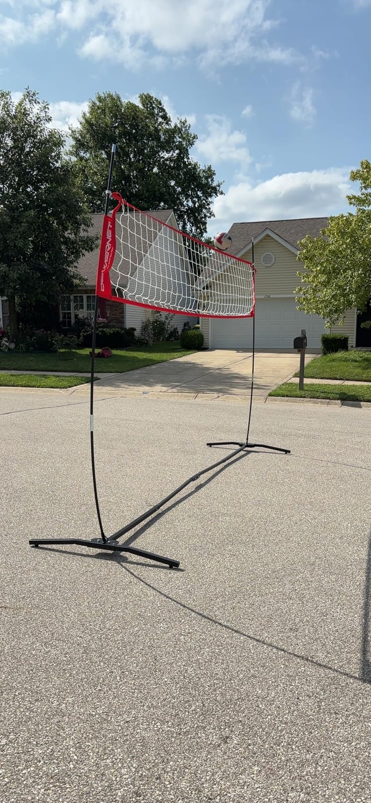 PowerNet Portable Volleyball Net for Backyard Training, Indoor Outdoor Volleyball Practice Equipment, Great for Hitting Serving Drills Small Scrimmage or 1 On 1 Game customer photo 1