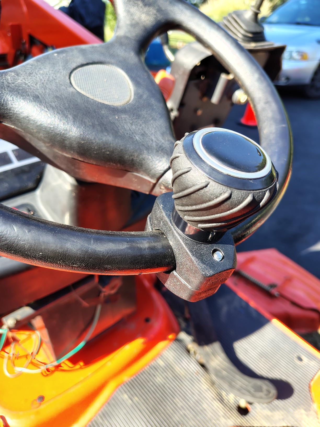Steering Wheel Spinner Knob, Universal Power Handle for Cars and Trucks | Compatible with Tractors, Mowers and Forklifts, Universal Steering Wheel Fit, Easy Turning Control customer photo 1