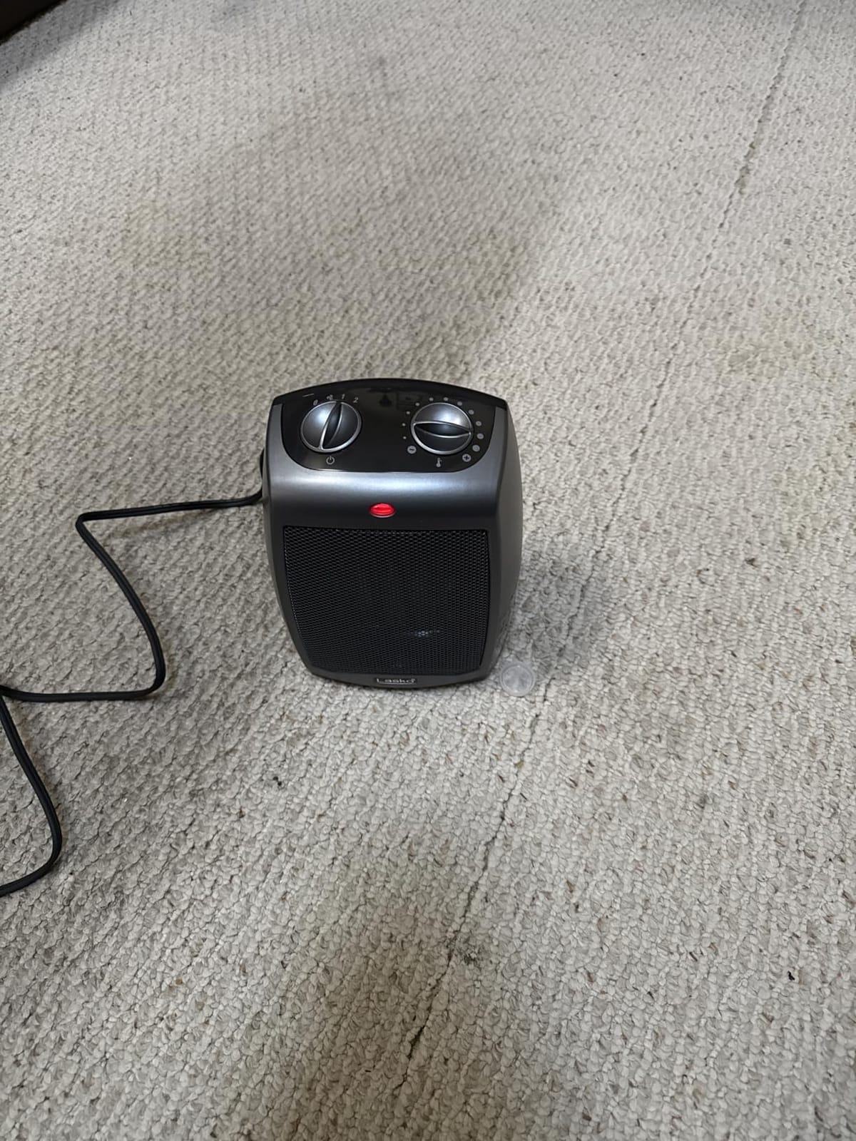 Lasko Portable Indoor Ceramic Space Heater - 9 Inch - 754201 - Dark Gray | Electric, Tip-Over Safety Switch, Overheat Protection, Thermostat, 2 Heat Settings, 2 Speeds, Safe for Home, 1500W customer photo 2