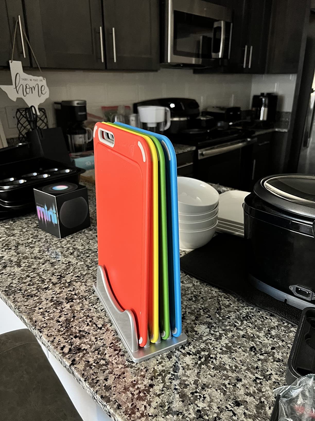 Color Coded Cutting Boards Set of 4 with Holder, BPA-Free | Preventing Cross-Contamination of Different Food Types, Dishwasher Safe customer photo 1