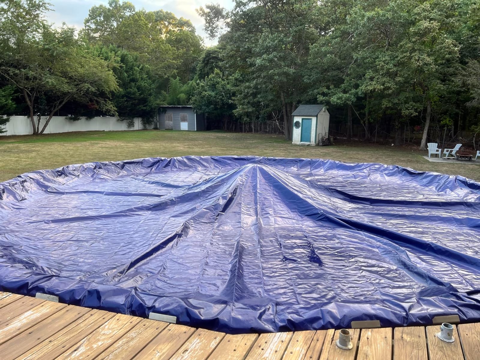 Winter Pool Cover 24 ft Round for Above Ground | Sapphire Series by Yankee Pool Pillow customer photo 2
