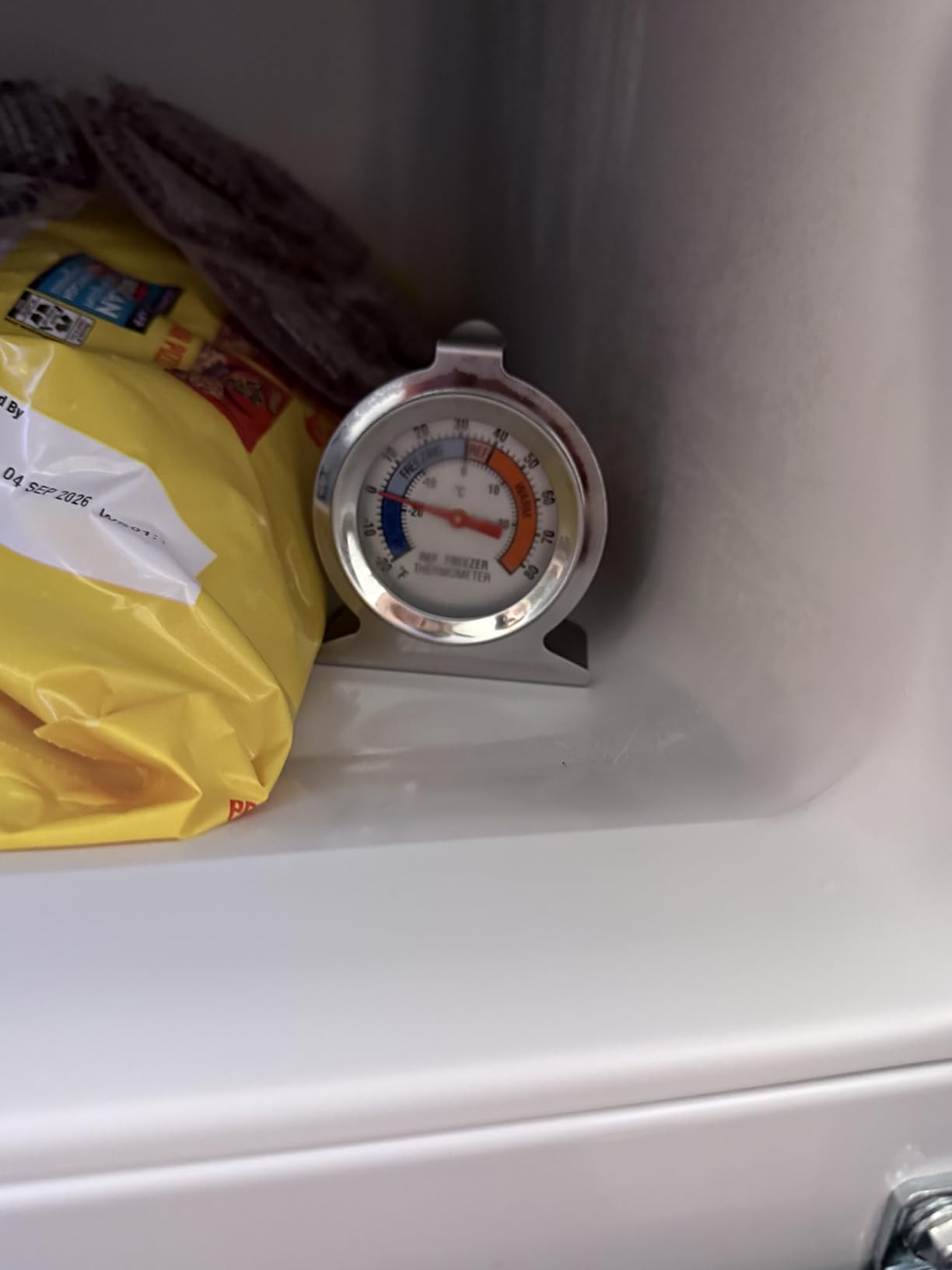 2 Pack Refrigerator Thermometer, 30-30°C/20-80°F, Classic Fridge Thermometer Large Dial with Red Indicator Thermometer for Freezer Refrigerator Cooler customer photo 1