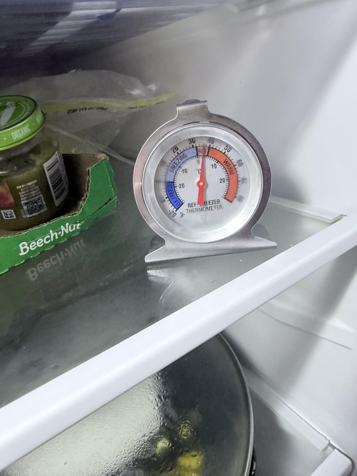 2 Pack Refrigerator Thermometer, 30-30°C/20-80°F, Classic Fridge Thermometer Large Dial with Red Indicator Thermometer for Freezer Refrigerator Cooler customer photo 2