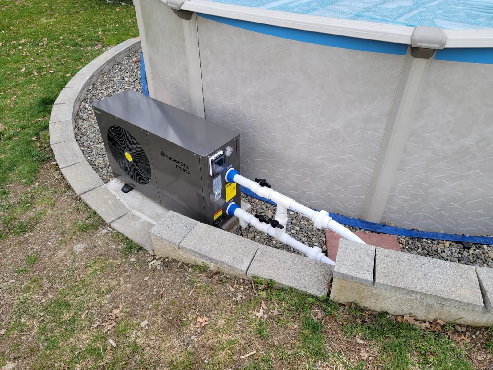 FibroPool FH255 Pool Heat Pump - 240V Electric - 55,000 BTU - Metal | For Above Ground And Inground Setups, Up To 10000 gal Capacity, Titanium Exchanger customer photo 1