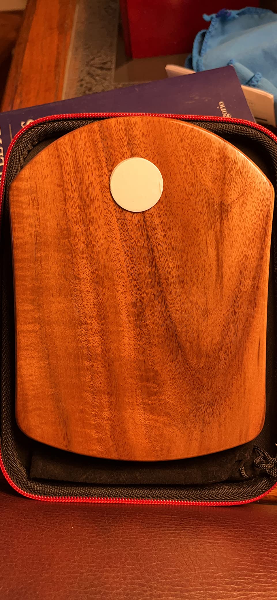 MOOZICA 21 Keys Solid Koa Kalimba Thumb Piano, Single Solid Wood Flat-board Professional Kalimba Marimba with Learning Instruction and High Performance Carrying Case (Acacia Koa, 21-Key) customer photo 2