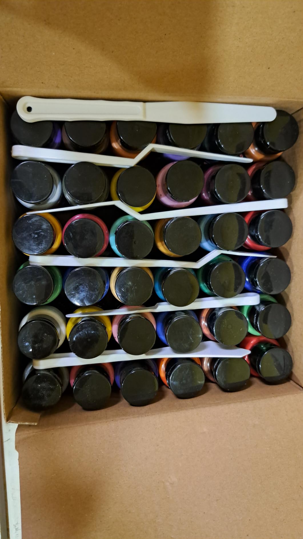 55PCS Acrylic Paint Set of 36 Colors 2fl oz 60ml Bottles 12 Brushes, Non Toxic Rich Pigment customer photo 1