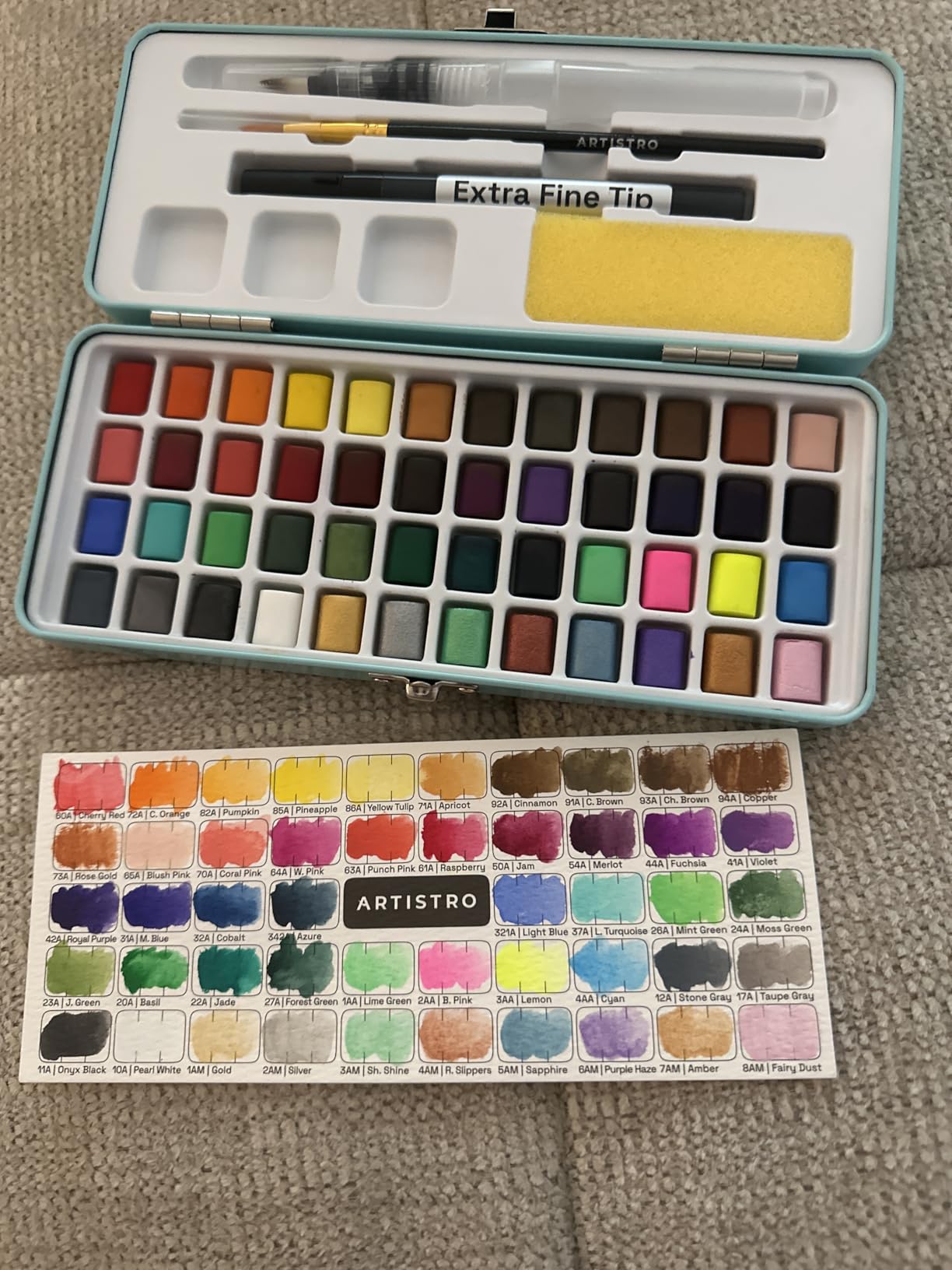 ARTISTRO Vivid Watercolor Paint Set with Palette & Brush Pens | Portable Paint Art Kit, Travel Water Color Set, For Adults, Professionals, & Kids customer photo 1