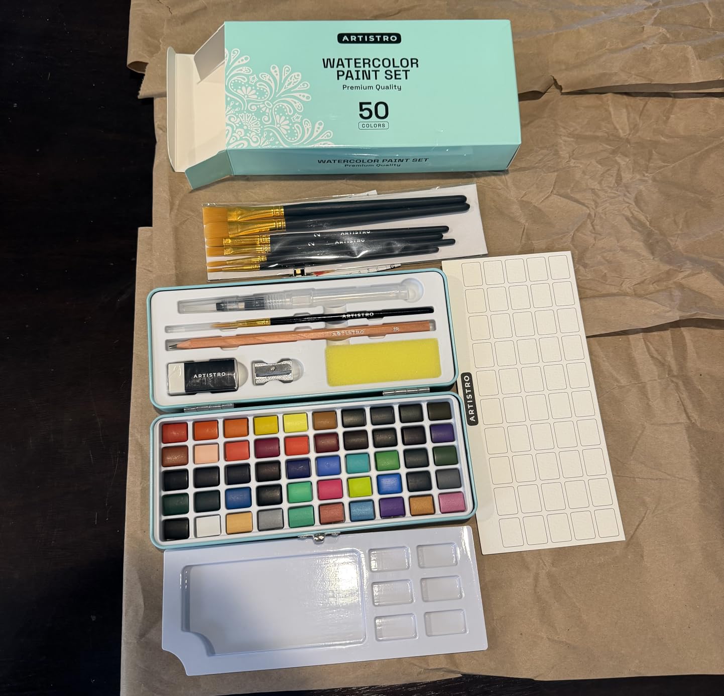 ARTISTRO Vivid Watercolor Paint Set with Palette & Brush Pens | Portable Paint Art Kit, Travel Water Color Set, For Adults, Professionals, & Kids customer photo 2