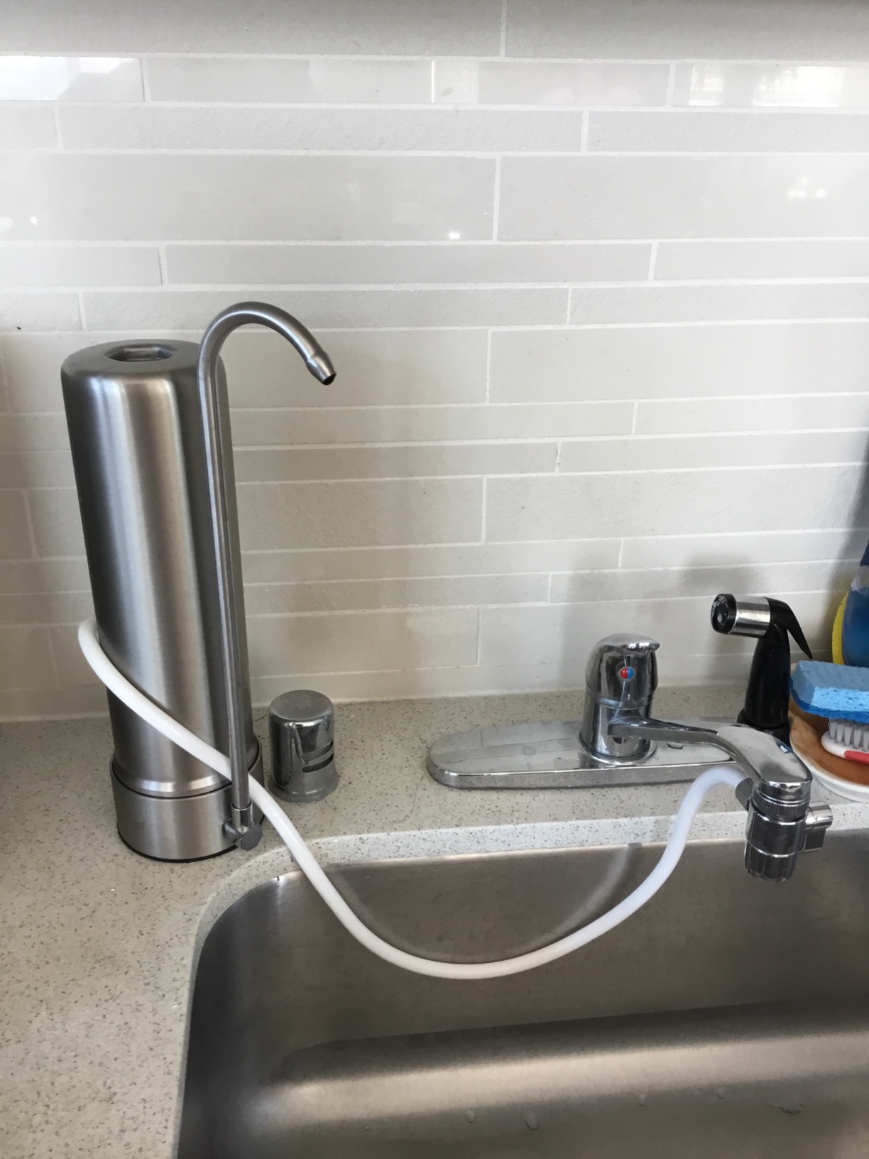Waterdrop CTF-01 Water Filter for Sink Faucet, 5-Stage Stainless Steel | Reduces Heavy Metals and 99% Chlorine, NSF/ANSI 42 Certified Countertop Water Filter System, 8000 Gallons, 1 Filter customer photo 1