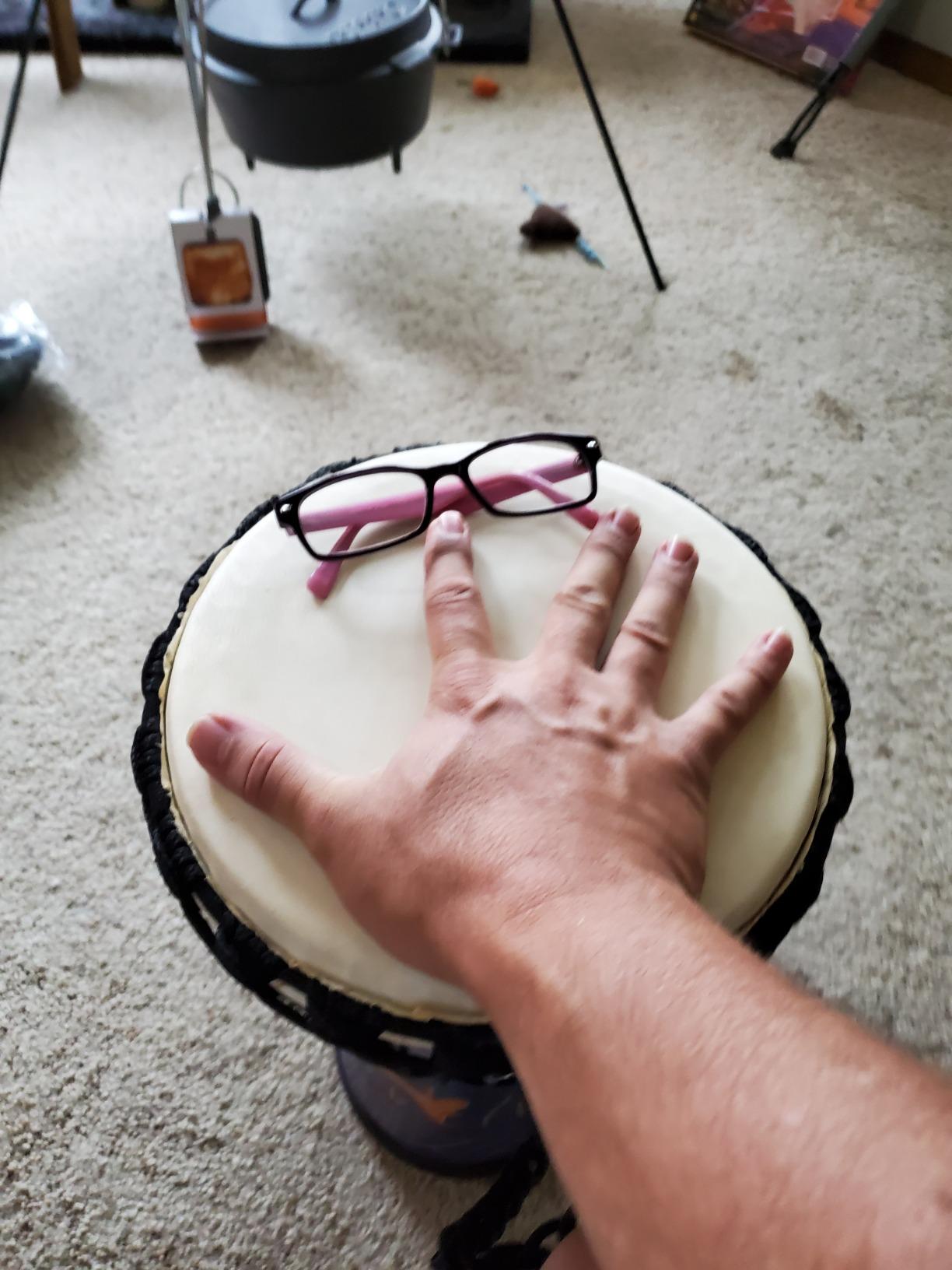 Djembe Drum, AKLOT African Drum Hand-Carved 8 inches Mahogany Goatskin Drumhead for Adults Starter Beginners customer photo 1