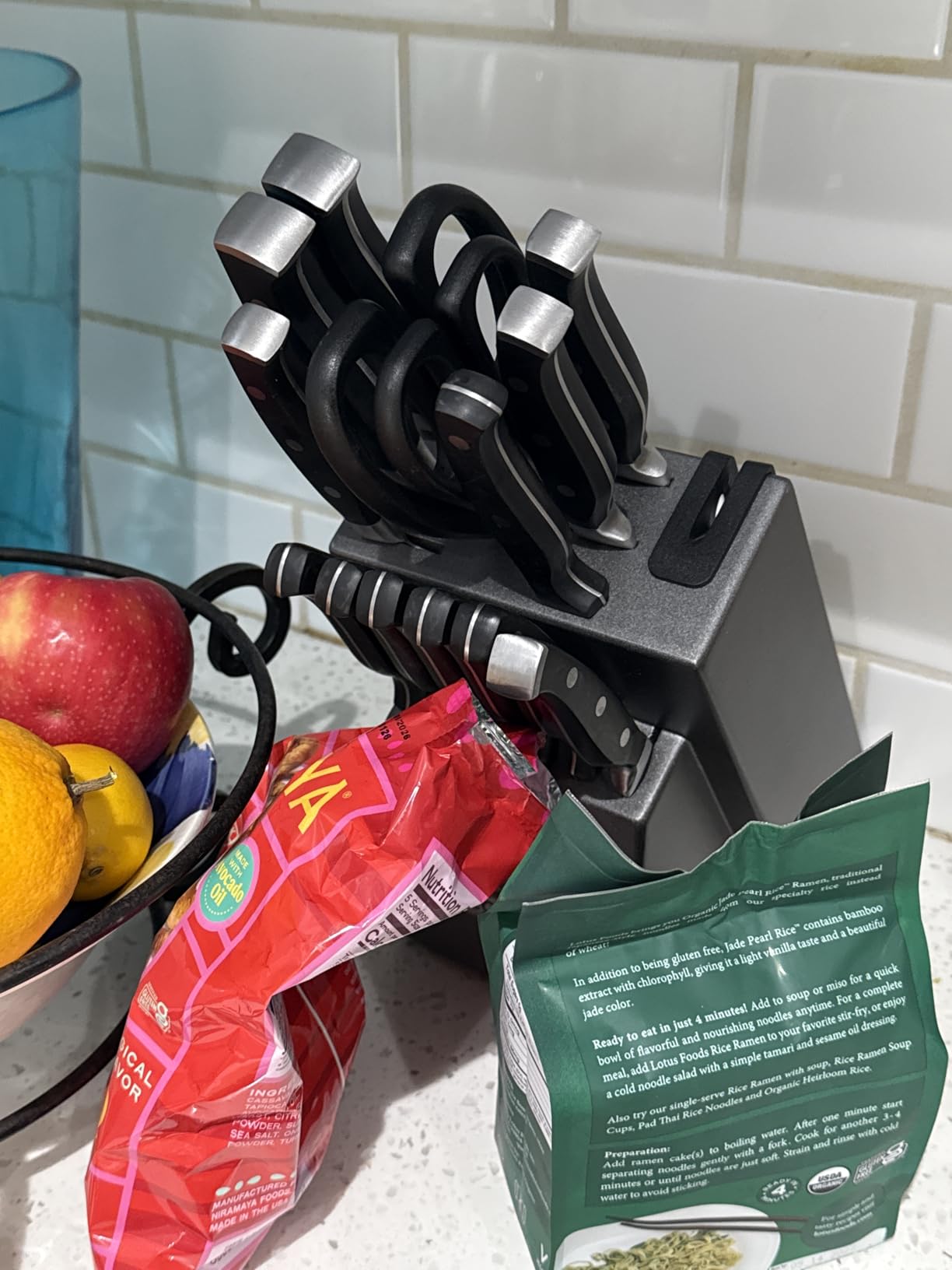 McCook Kitchen Knife Set 15PC Knife Block Set w Built-in Sharpener | German Forged Stainless Steel,Razor Sharp,Non-Stick&Anti-Rust,Triple Rivet,Ergonomic Handles,Full Tang,Gift Box customer photo 2