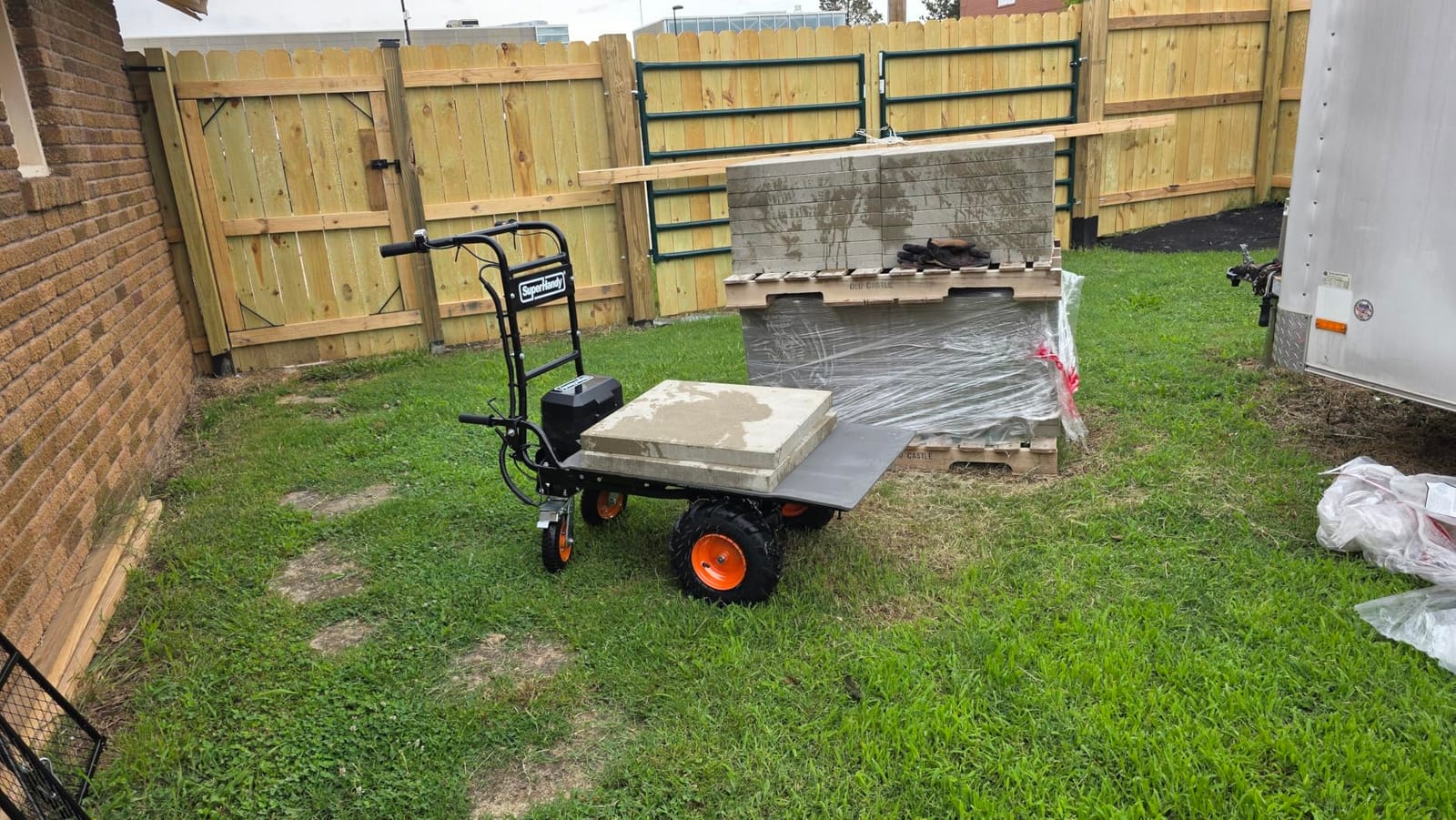 SuperHandy Utility Service Cart Power Wagon Wheelbarrow Electric 48V DC Li-Ion Powered 660Lbs Load and 1000Lbs+ Hauling Capacity Farm and Garden All Purpose Modular Cargo Bed customer photo 2